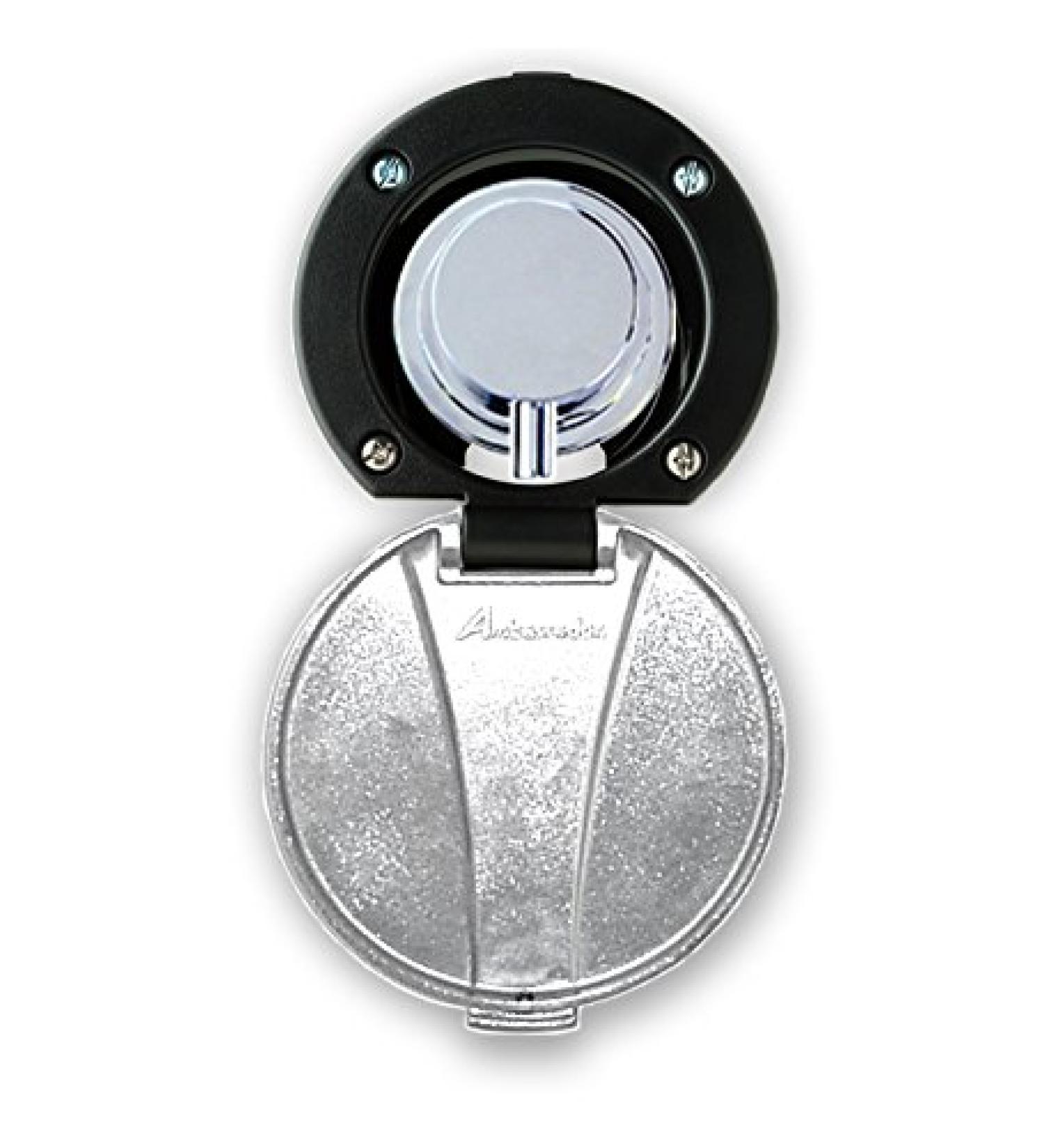 Ambassador Marine Aidack Stainless Steel Lid/Plastic Recessed Shut-Off Valve/Mixer Chrome/Black