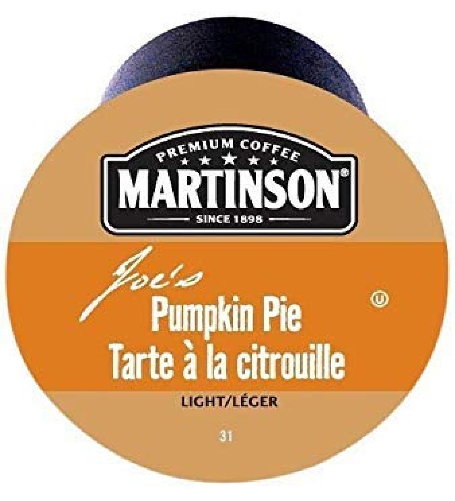 Martinson Single Serve Coffee Capsules Pumpkin Pie 48 Count