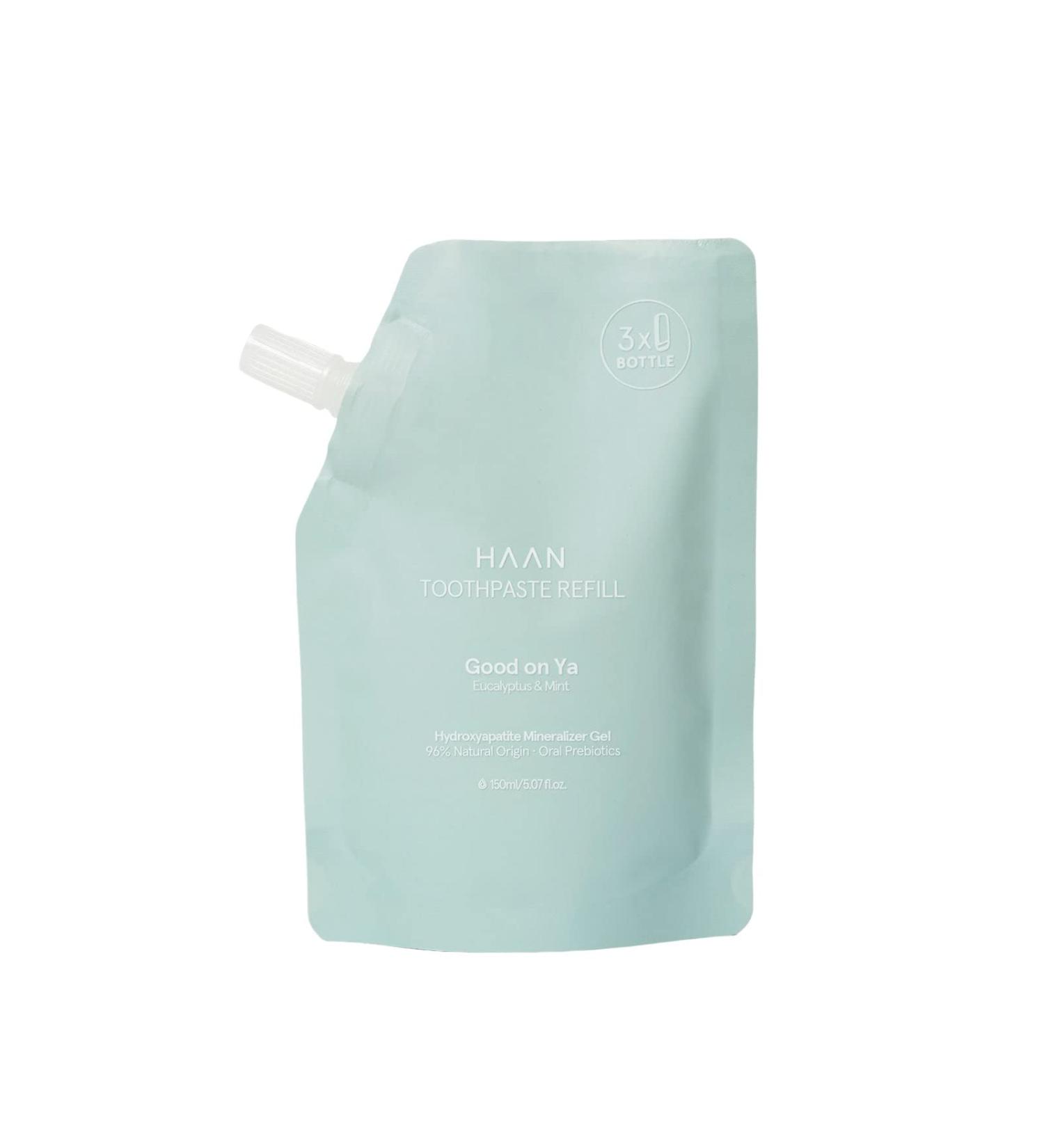 Haan Good on Ya Soothing Toothpaste - 96% Natural Fluoride-Free Vegan 150ml Refill - Eco-Friendly & Animal Test-Free - Buy Online on GoSupps.com