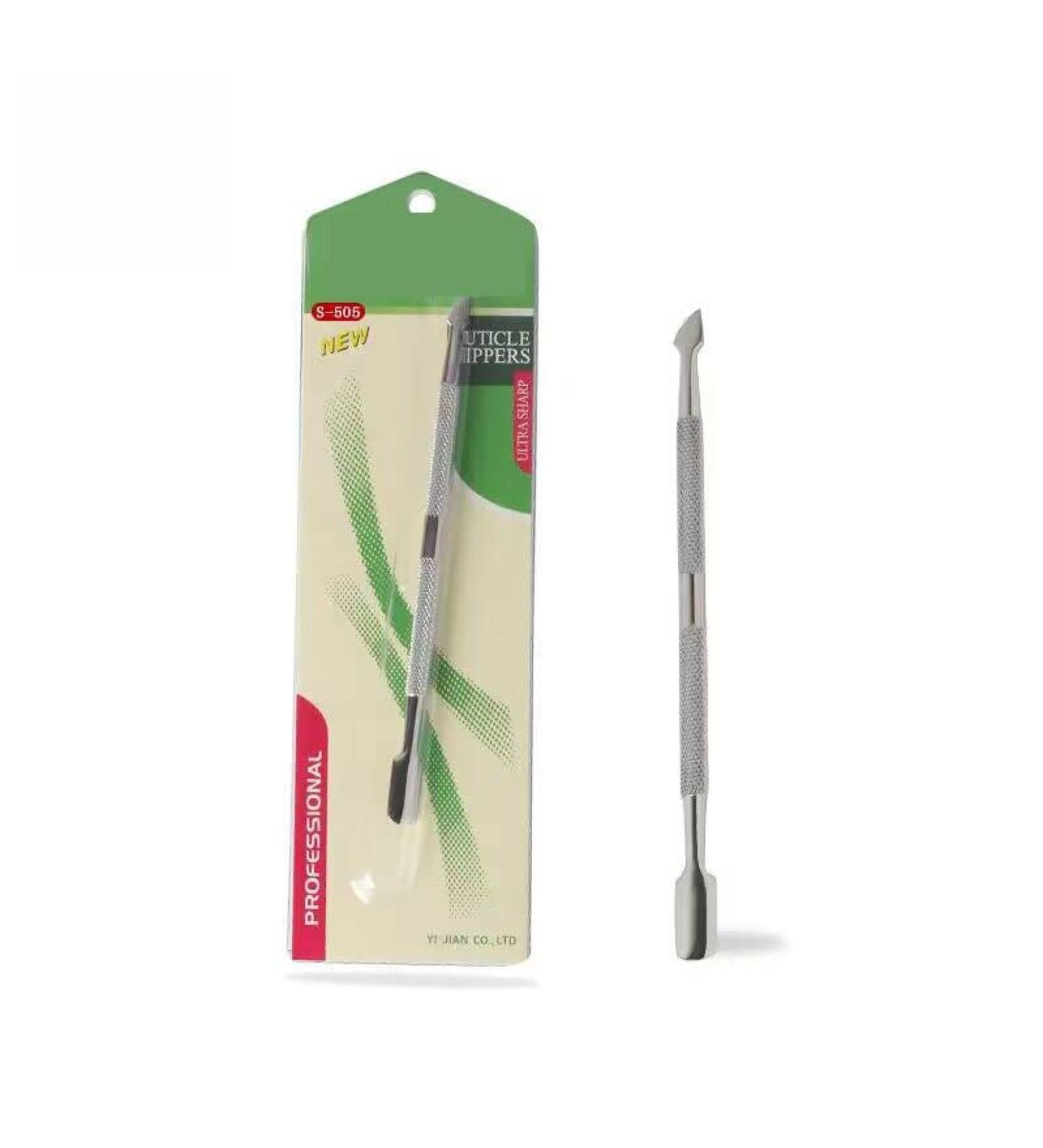 zalati Nail Art Pusher with Dual Tips Stainless Steel Nail Gel Polish Remover for Manicure Pedicure Cuticle Nail Care Cleaner Stainless Steel Silver - Buy Online on GoSupps.com