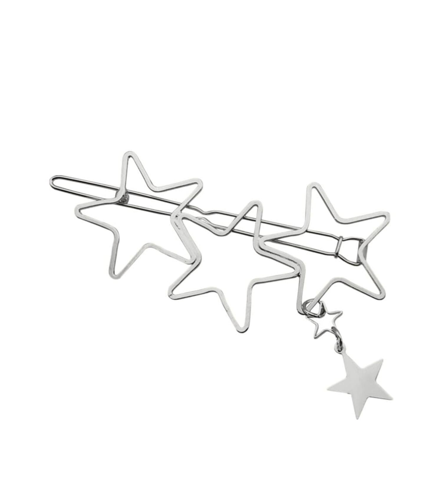 minkissy Star Hairpin Bobby Pins Decorative Star Hair Barrettes Alloy Star Barrette Hair Barrettes for Women Girl Hair Clips Star Hair Clip Silver Hair Clips Star Bobby Pin Blush Miss Cute