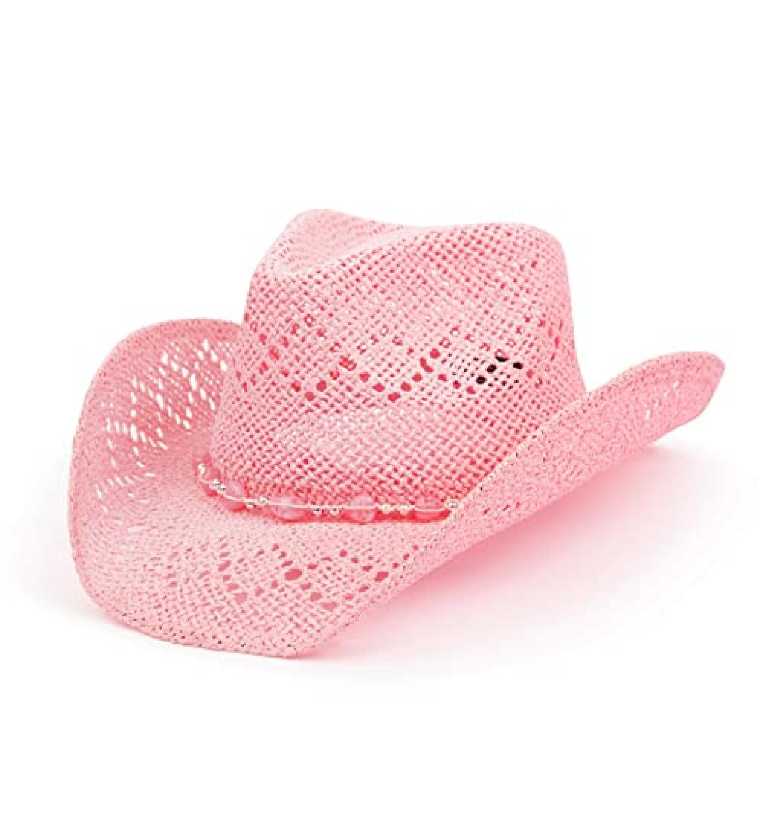 TOVOSO Pink Cowgirl Straw Hat for Women - Shapeable Cowboy Style 1 - Buy Online on GoSupps.com