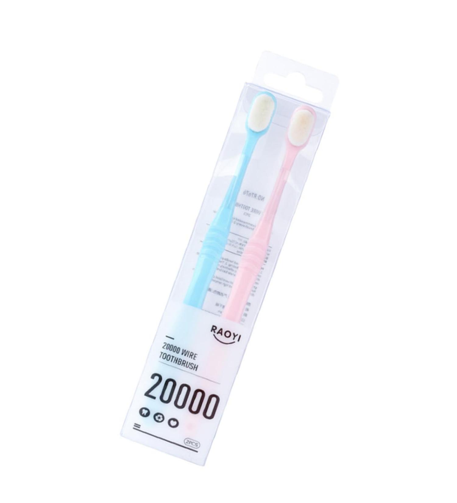 Minkissy 2-Pack Nylon & Silicone Children's Toothbrush - Soft & Safe Manual Toothbrush for Kids & Adults Eco-Friendly Household Cleaner Ideal for Pregnant Women - International Shipping Available - Buy Online on GoSupps.com
