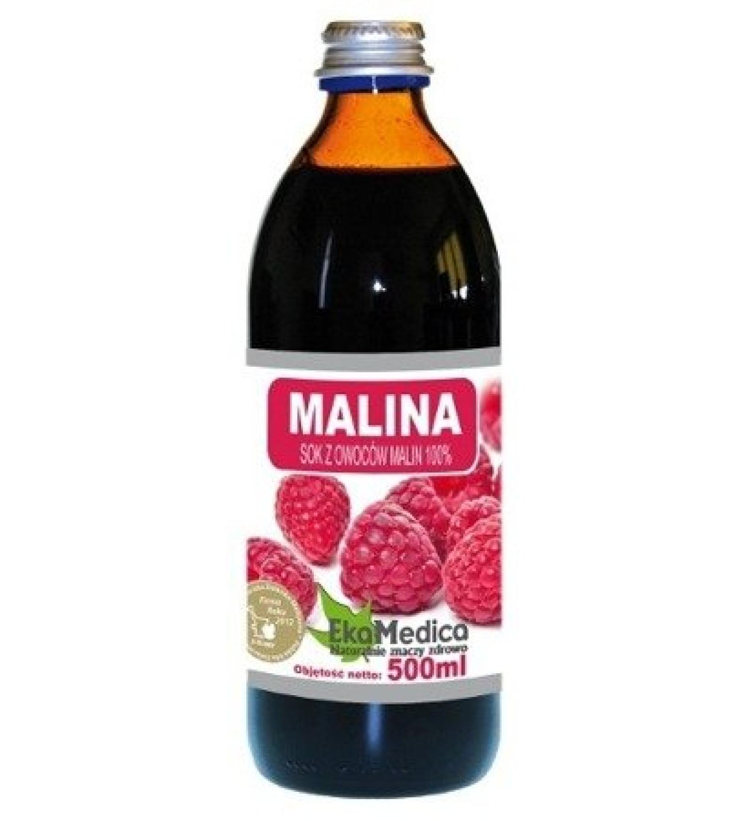 EkaMedica Raspberry Juice 100% Natural 500ml