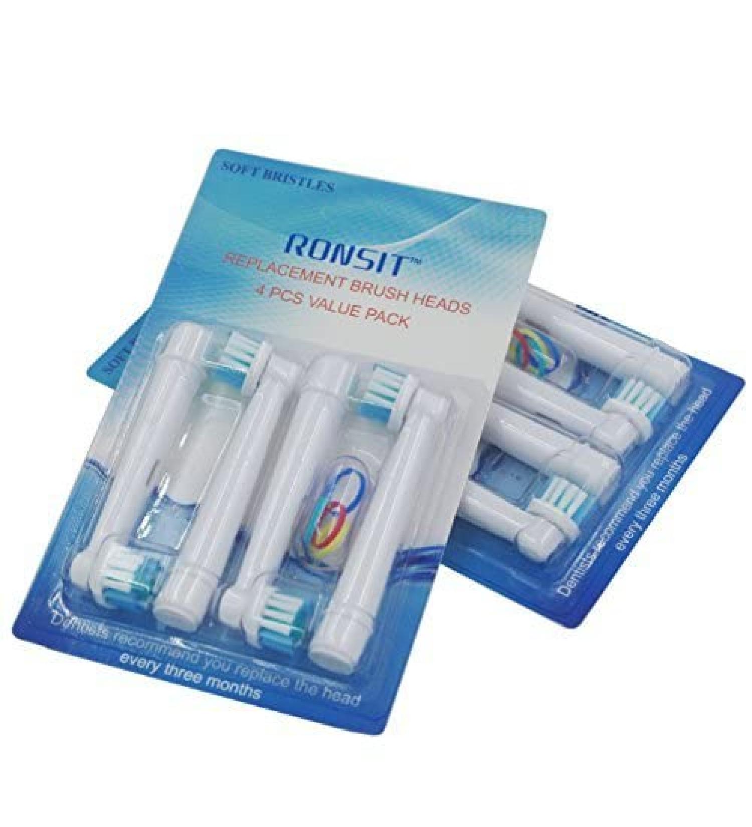 4 Pack Replacement Brush Heads for Oral-B Electric Toothbrush - Buy Online on GoSupps.com