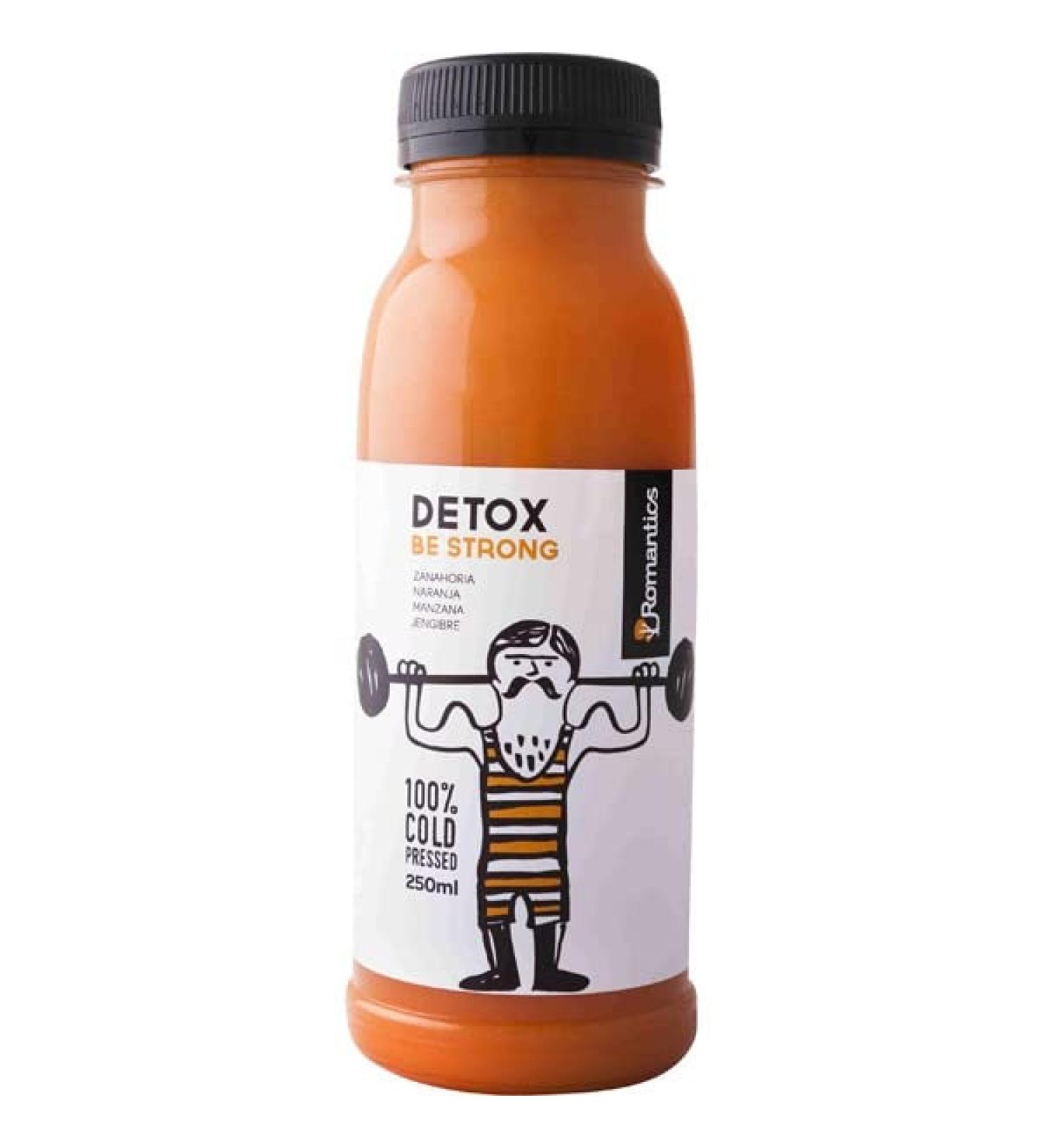 ROMANTICS Detox Be Strong vegetable juice of carrot, orange, apple and ginger bottle 250 ml