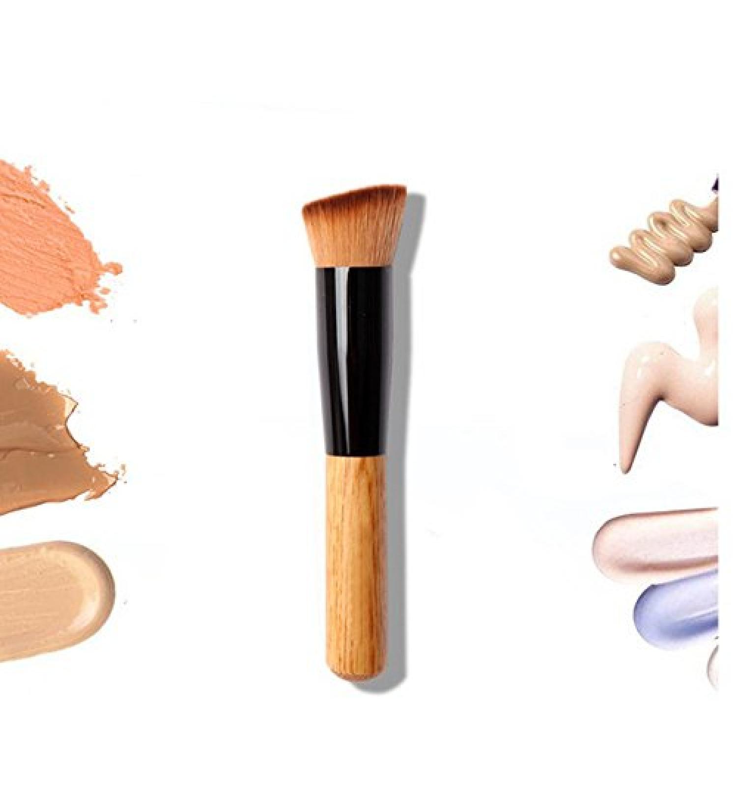 Cosmetic Makeup Brush - 1 Piece Professional Foundation Brush Powder Concealer Blush Liquid Foundation Blush Angled Flat Top Base Liquid Cosmetics - Buy Online on GoSupps.com