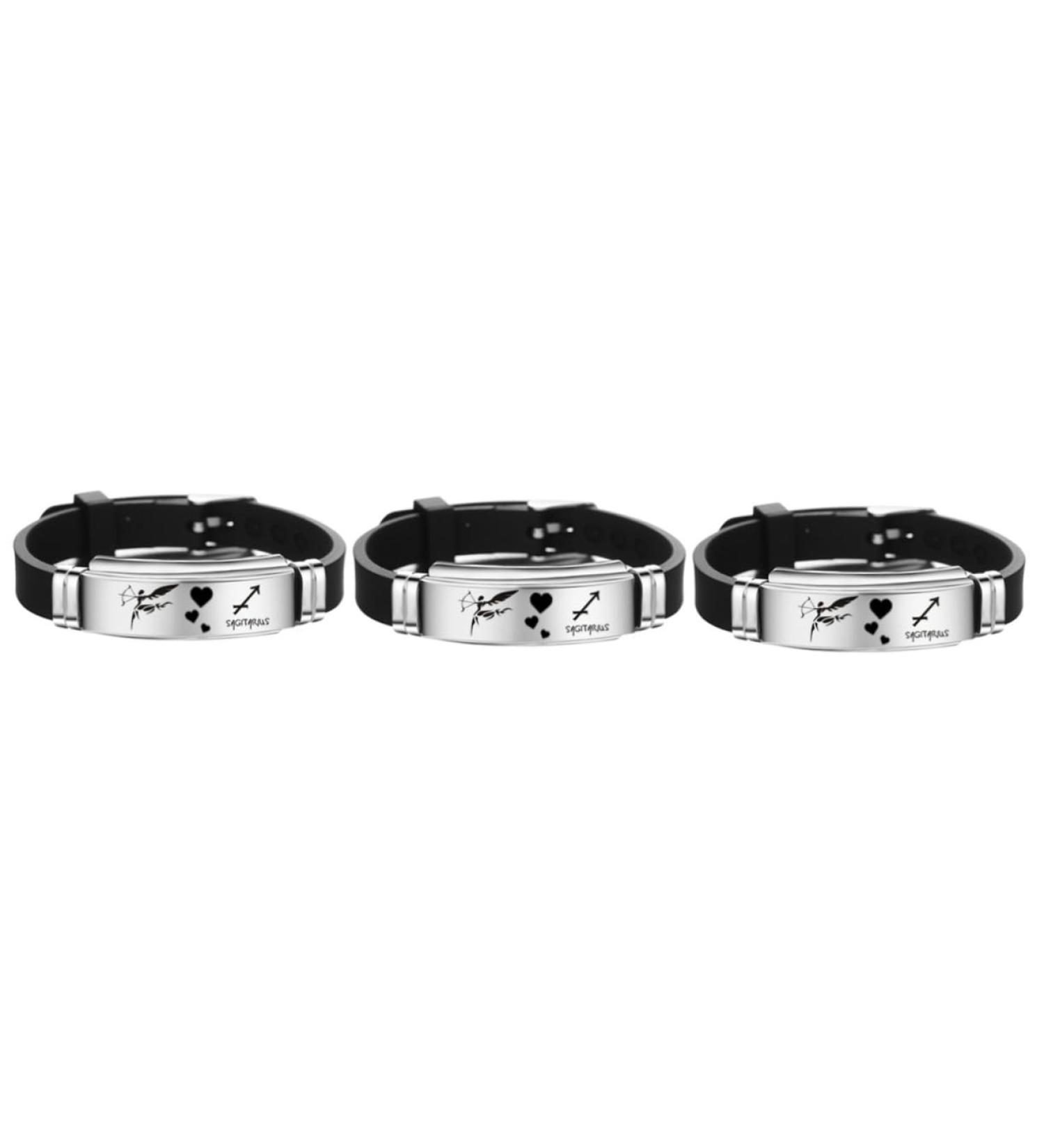 Amosfun 2pcs couple bracelet couples bracelets stainless steel bracelet silicone bracelets bond bracelets for couples bracelet for couples fashion bangle earth tones set lovers Mx3pcs As Shownx3pcs - Buy Online on GoSupps.com