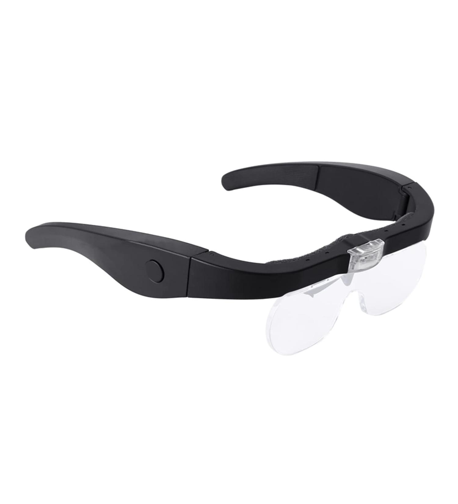 Head-Magnifier Glasses with 2 LED Lights USB-Charging Magnifying Eyeglasses for Reading Jewelry Craft Watch Repair Hobby Hands Free Magnifier for Reading Books Small Gift - Buy Online on GoSupps.com
