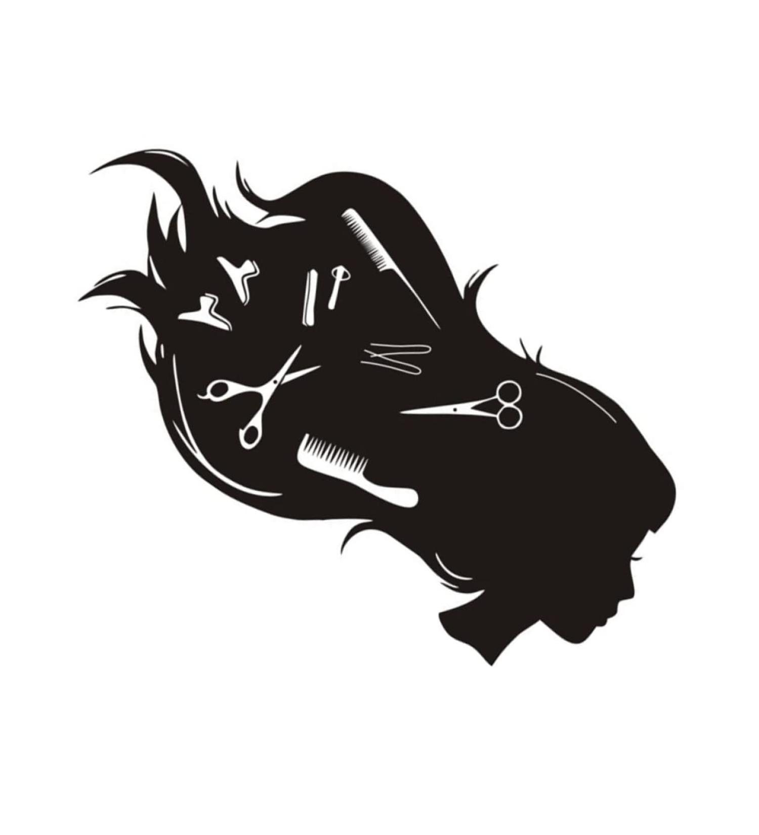 HAPINARY Wall Sticker for Salon Self-Adhesive Wall Sticker Wall Sticker for Hair Salon Wall Decals Barber Shop Wall Decal Decoration for Home Homedecor Hairdressing Wall Sticker - Buy Online on GoSupps.com