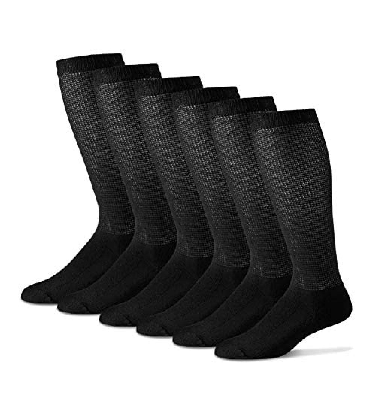 Physicians' Choice Diabetic Socks for Men - Over the Calf 12-Pack in Black, Size 13-15 - Buy Online on GoSupps.com