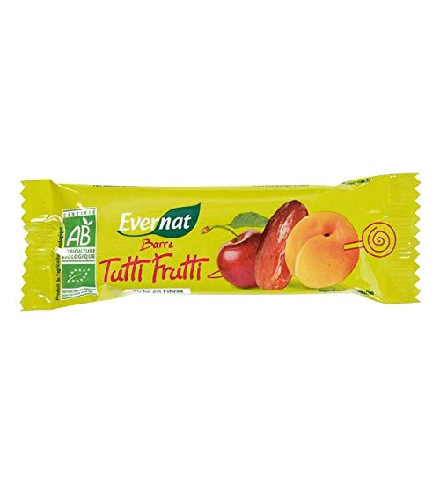 LOT OF 4 TUTTI FRUTTI BARS - 4 X 40G EVERNAT UNIT - Buy Online on GoSupps.com