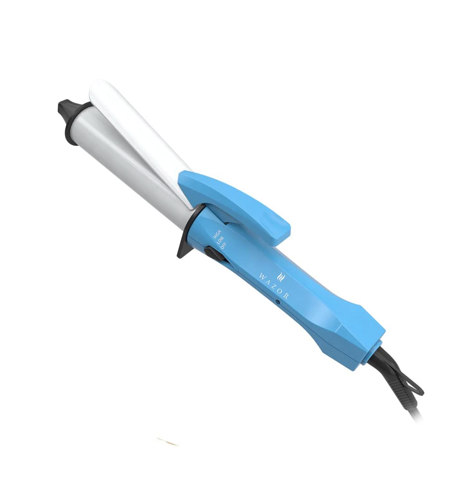 Wazor Ceramic Mini Curling Wand - Portable 1 Inch Curling Iron for Short Hair & Travel | Fast Heat-up & Auto Shut Off - Buy Online on GoSupps.com