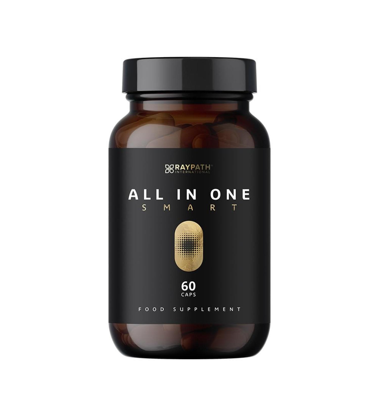 RAYPATH INTERNATIONAL All-in-One Smart Supplement | Daily Multivitamin & Mineral Formula with Rosehip Spirulina MSM & CoQ10 | Wellness & Vitality Support | 60 Capsules - Buy Online on GoSupps.com