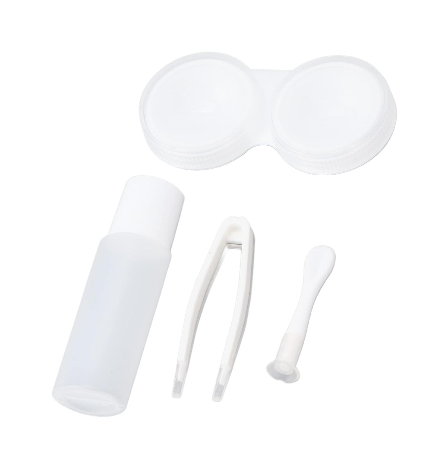 Portable Contact Lens Case Set with Mirror Tweezers & Solution - Travel-Friendly Storage Box - Buy Online on GoSupps.com