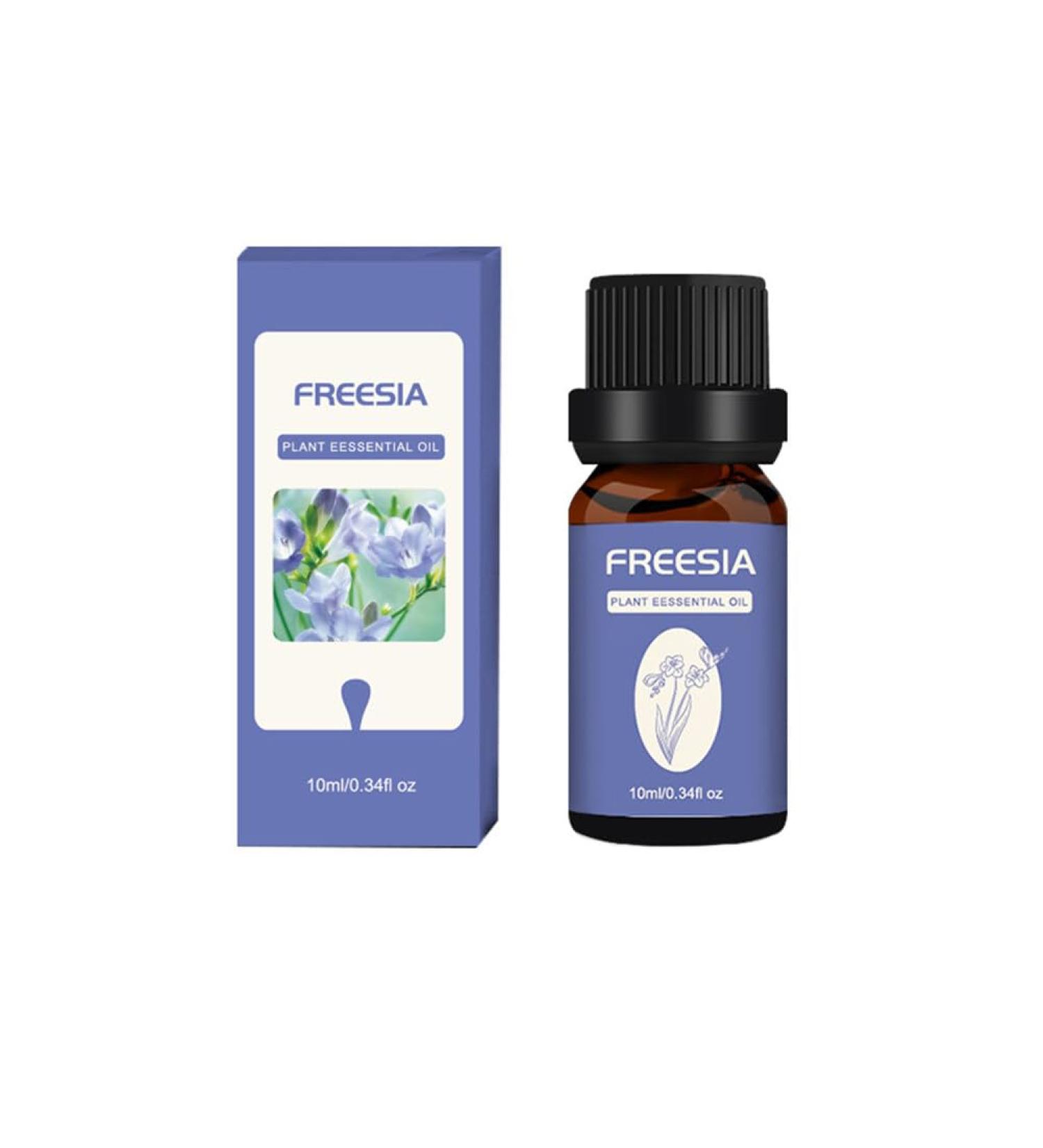 Essential Oils - 10mL Aromatherapy Oils Diffusers for Home Care DIY Candle Making Scent Fragrance Soap Slime Gifts - Lavender Jasmine Rose Sandal Wood Lemon Peppermint (Freesia Oil) - Buy Online on GoSupps.com