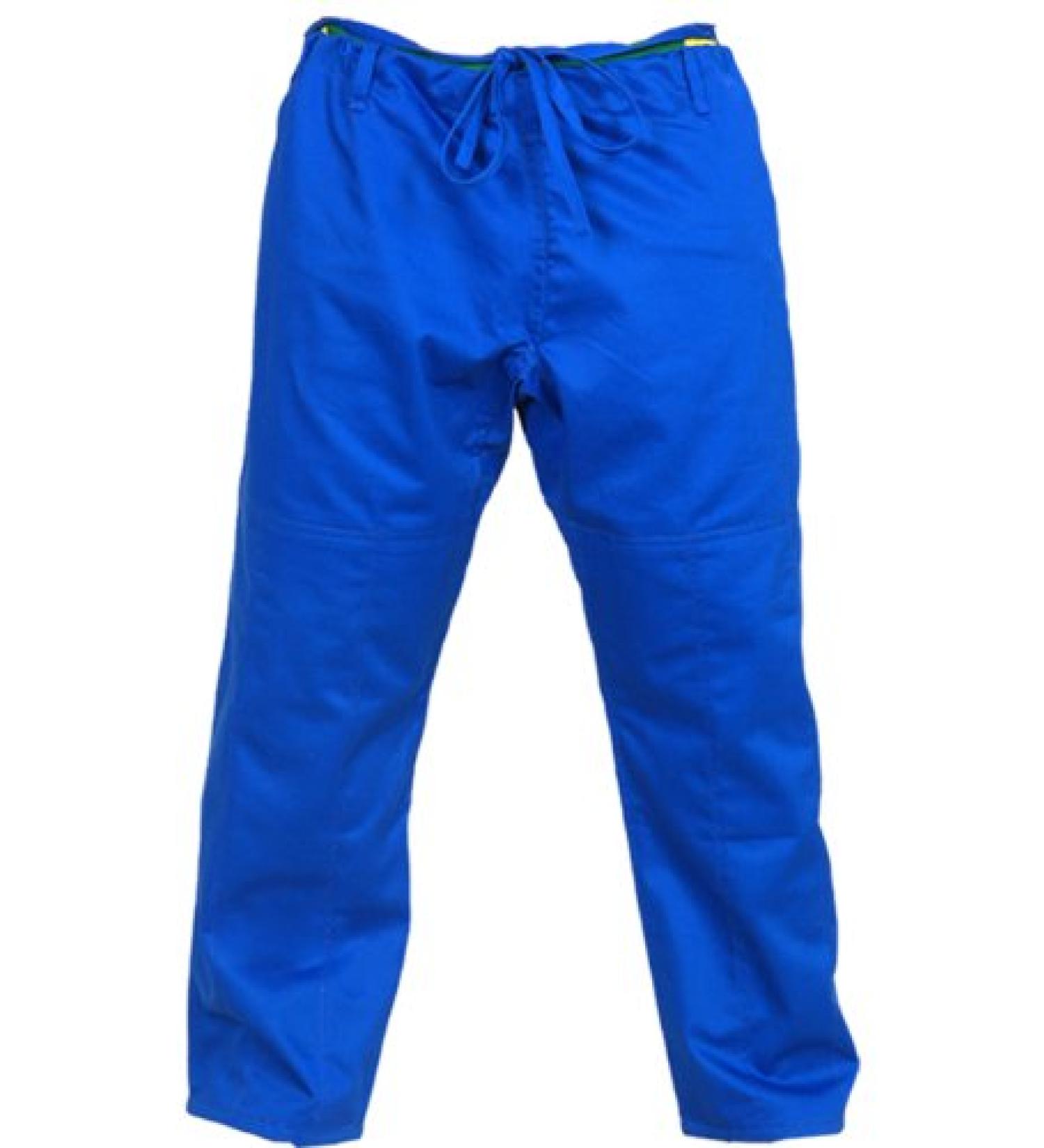Woldorf USA Brazilian Jiu Jitsu BJJ Pants Blue Cotton Twill Size 2-A0 Fighting Pants, Training Pants, Pre-Shrunk, Ultra Light Weight Fabric, Soft Fabric Pants