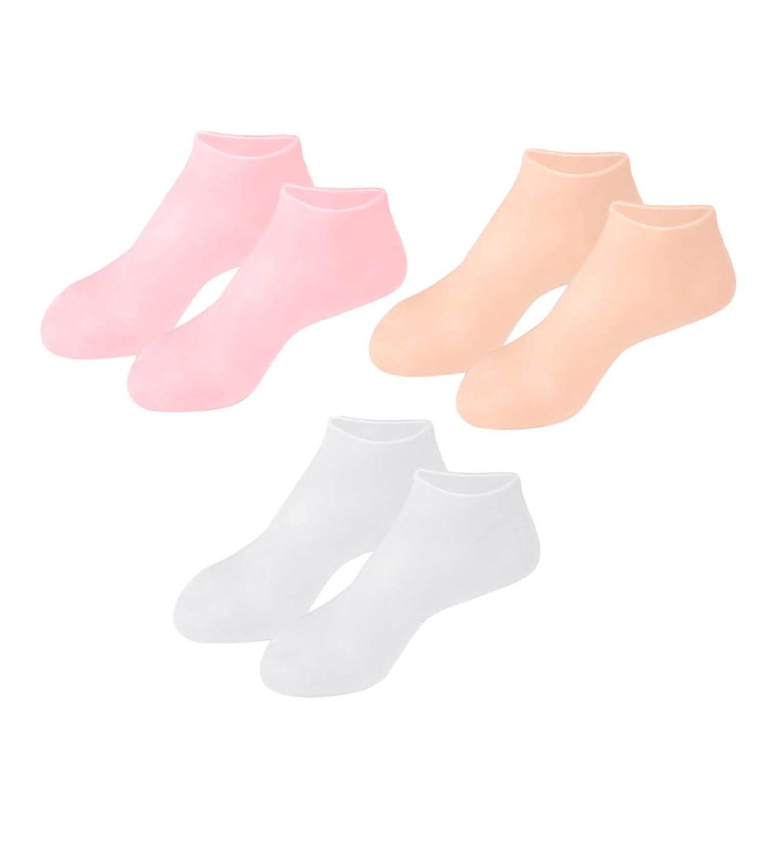 DOITOOL 3 Pairs Gel Socks Low Cut Socks Women Care Foot Socks Daily Care Socks Anti- Moisturizing Mens Sock Foot Care Socks Womens Toe Socks Lined Socks Women's Nursing Cover Feet Sebs - Buy Online on GoSupps.com