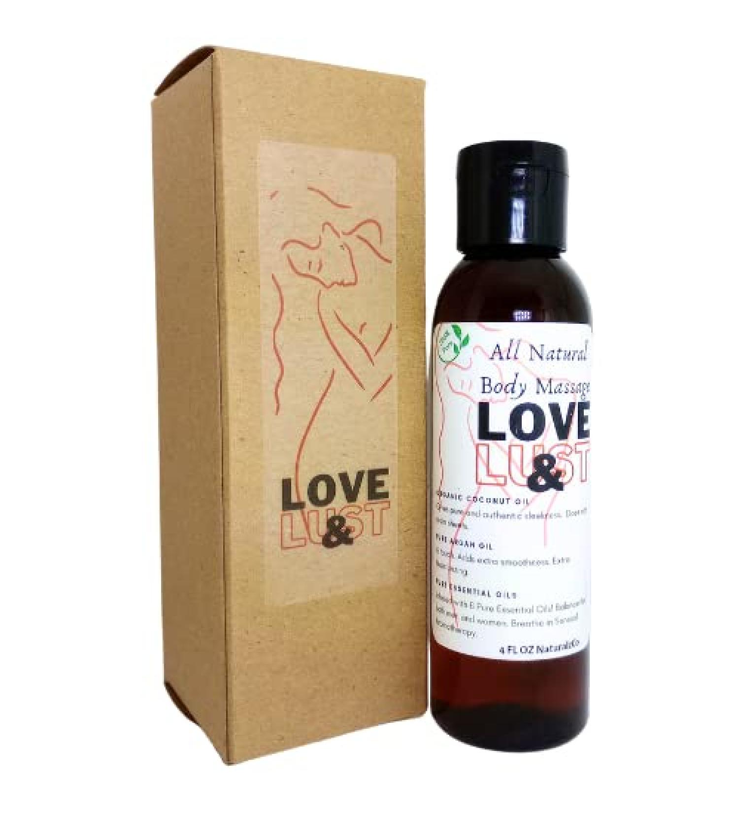 Buy All Natural Sensual Massage Oil for Couples | Aphrodisiac Body Oil | Organic Coconut Oil Blend - Love & Lust by NaturalzCo - 4 FL OZ - Buy Online on GoSupps.com