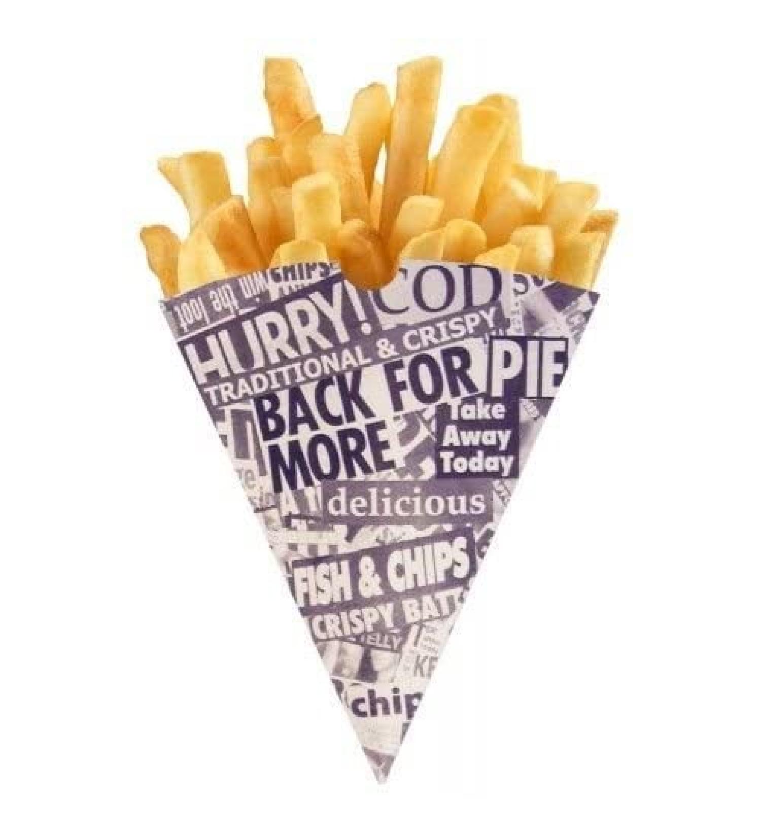 SugarShack | Newsprint Chip Cones