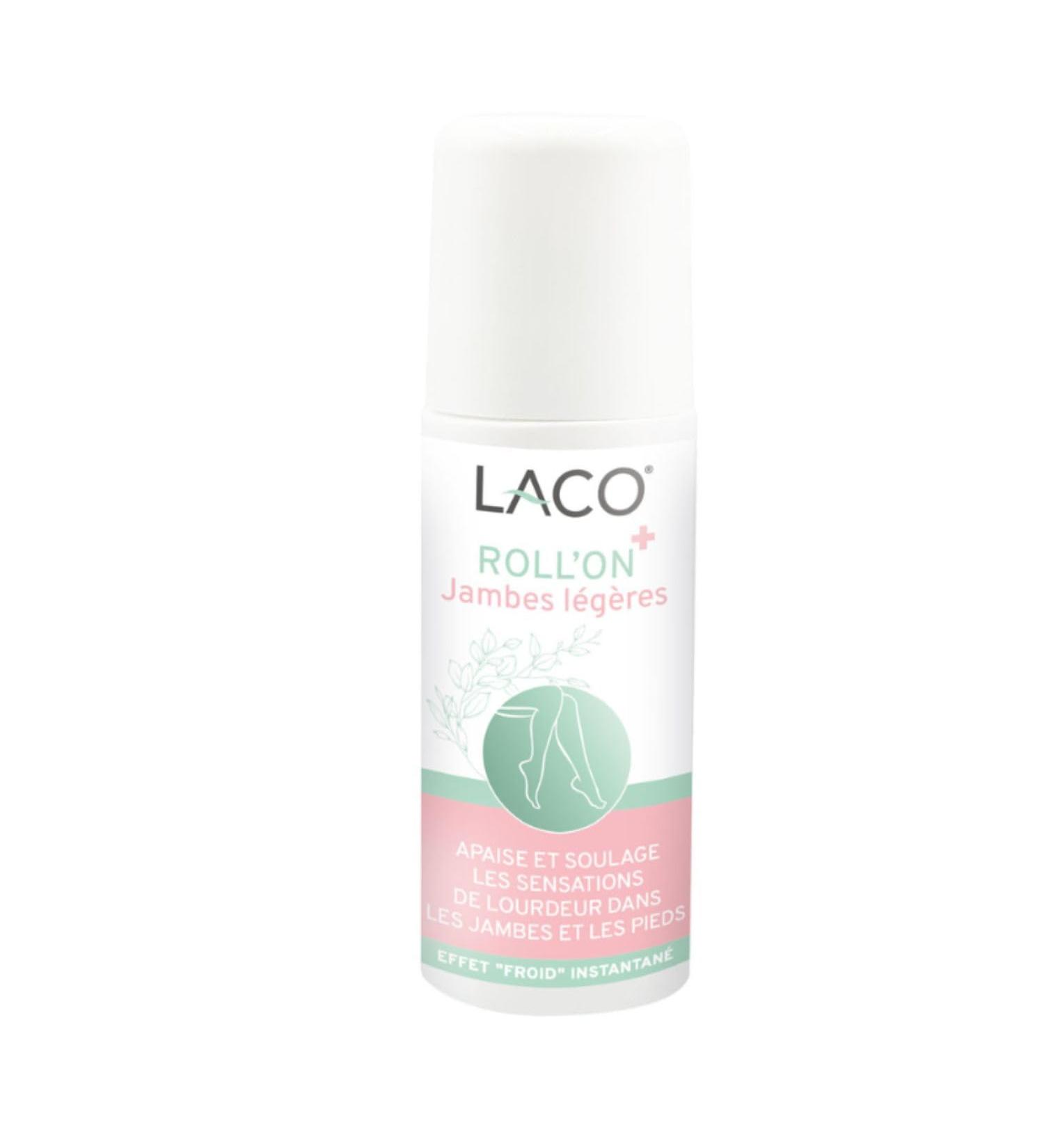 Laco - Roll On Jambes L g res Effet Froid Instantan - Soulage Les Jambes Lourdes et Fatigu es - Format 60ml Pratique Emporter - Avec Aloe Vera & Huile d Olive - Buy Online on GoSupps.com