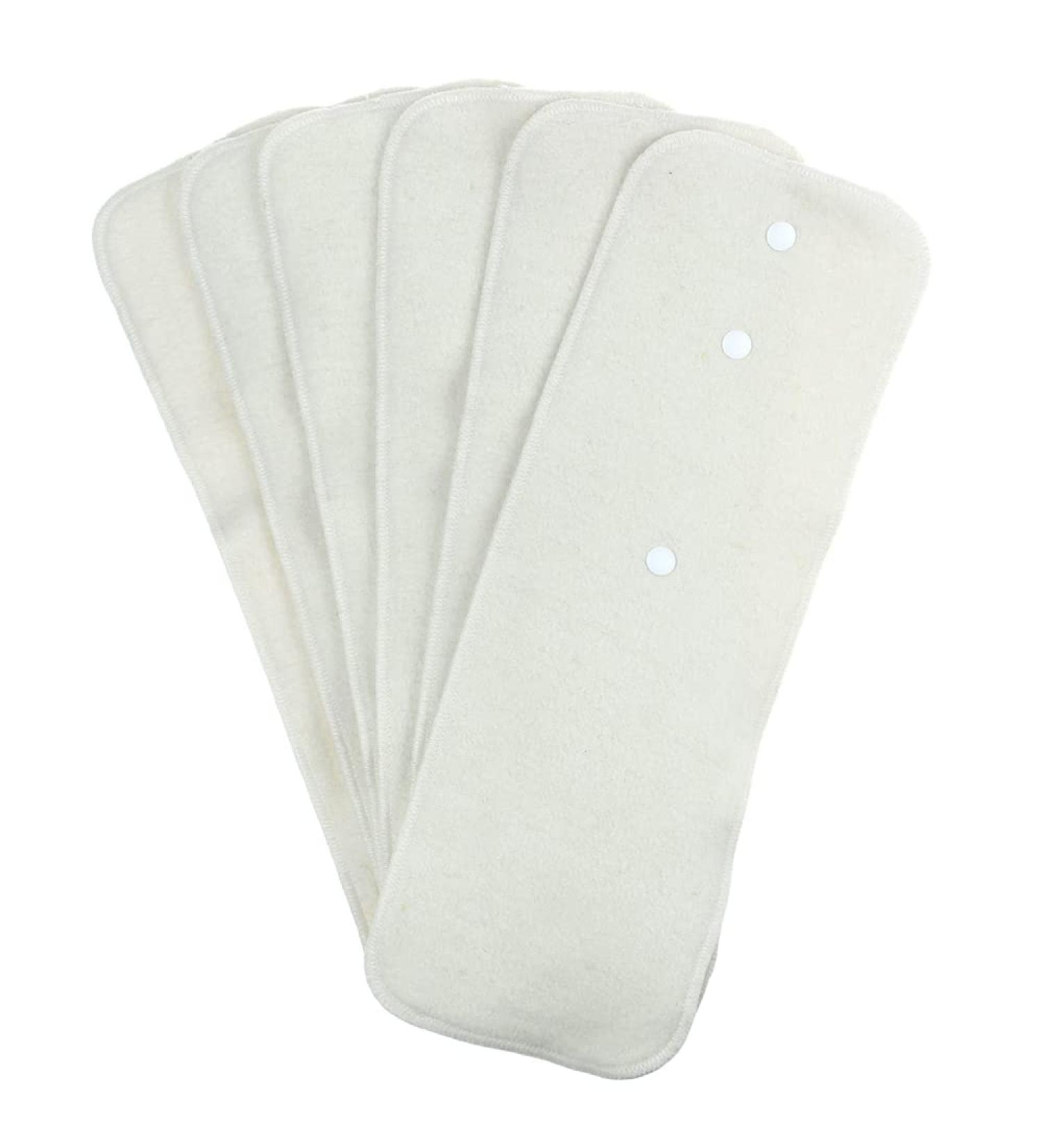 Mama Koala Super Absorbent 3-Layer Hemp Cotton Inserts with Snaps - 6 Pack - Buy Online on GoSupps.com