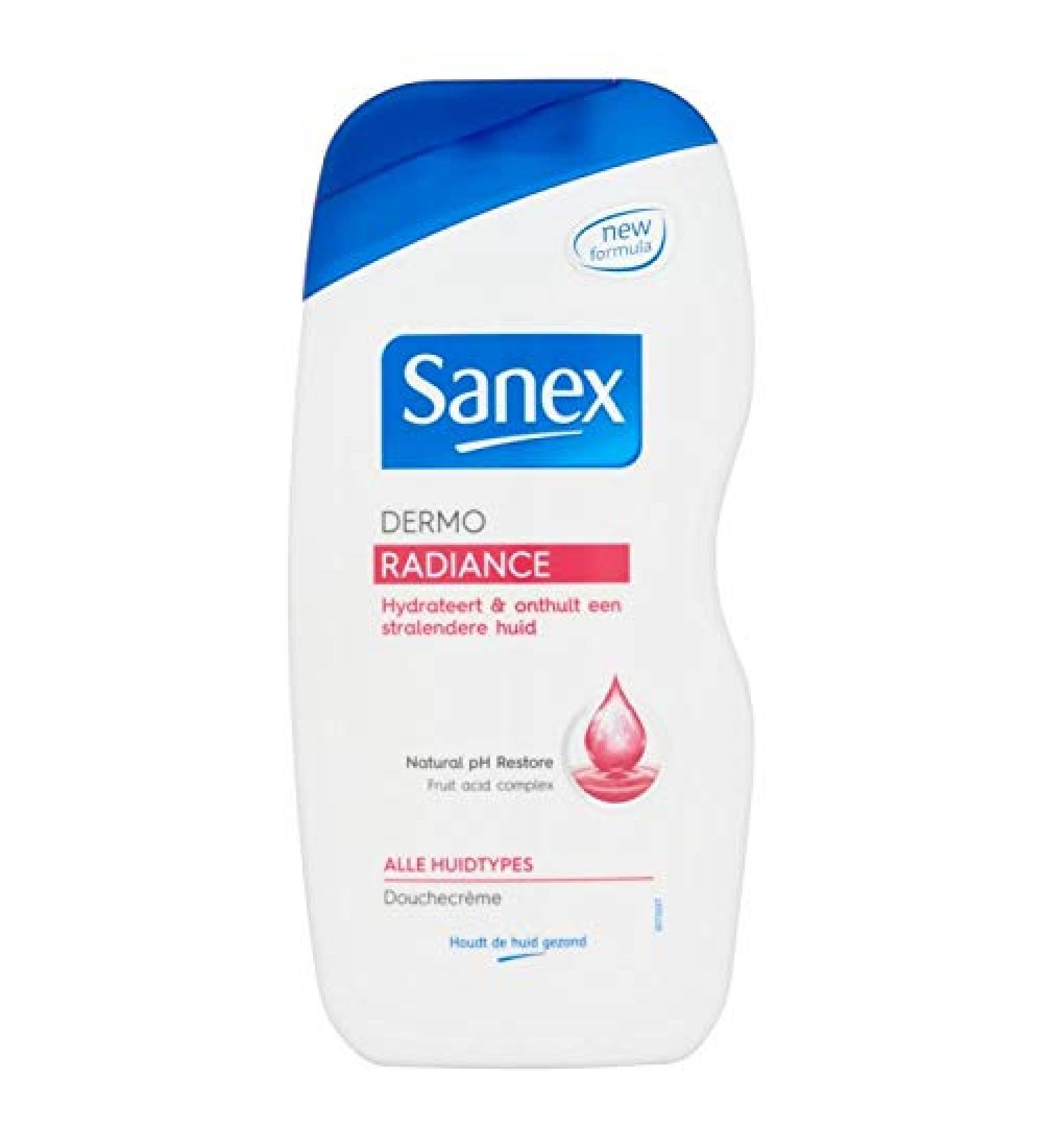 Sanex Sanex Dermo Radiance Shower Gel - Hydrate All Skin Types - 500ml - Pack of 6
