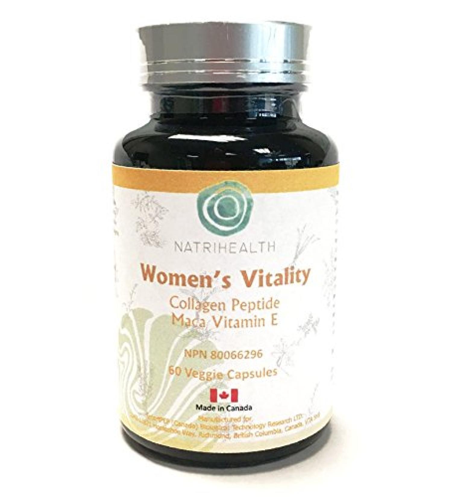 Natrihealth Women's Vitality Collagen Peptide Maca Vitamin E 60 Veggie Capsules - Buy Online on GoSupps.com