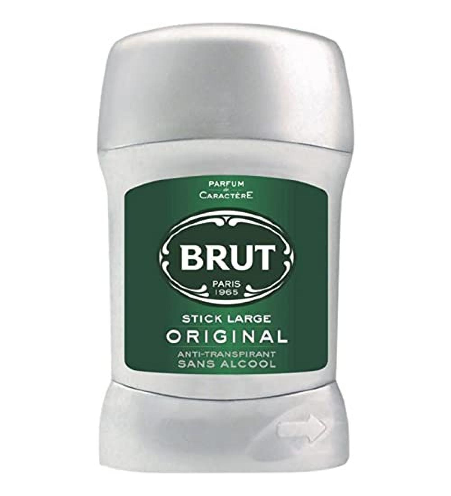 Brut Stick Large Original Anti-Transpirant Sans Alcool 50ml (lot de 4)