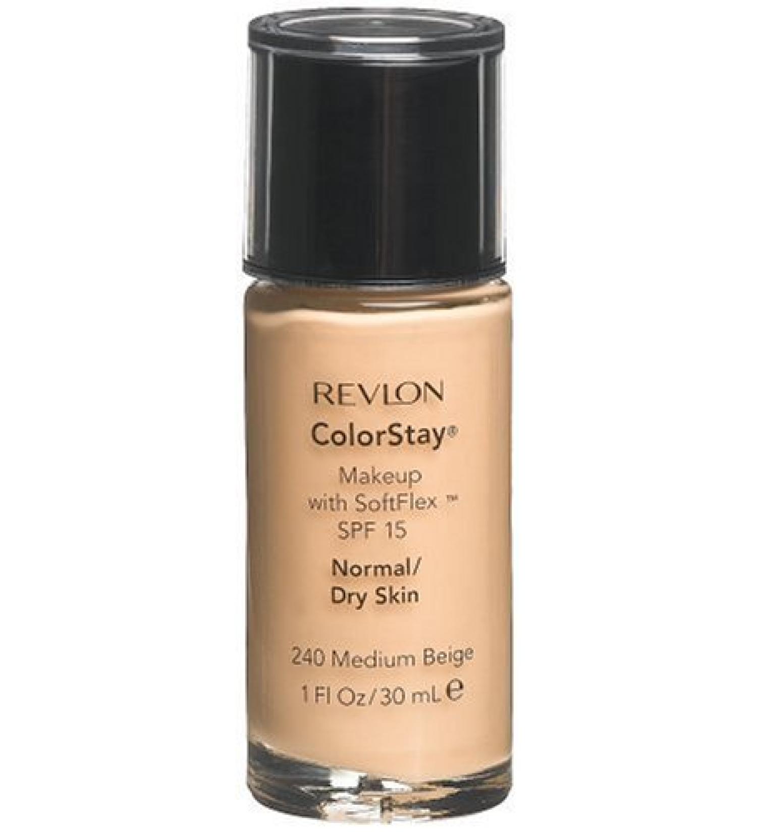 Revlon ColorStay Makeup with SoftFlex Normal/Dry Skin Medium Beige 240 1 Ounce (Pack of 2)