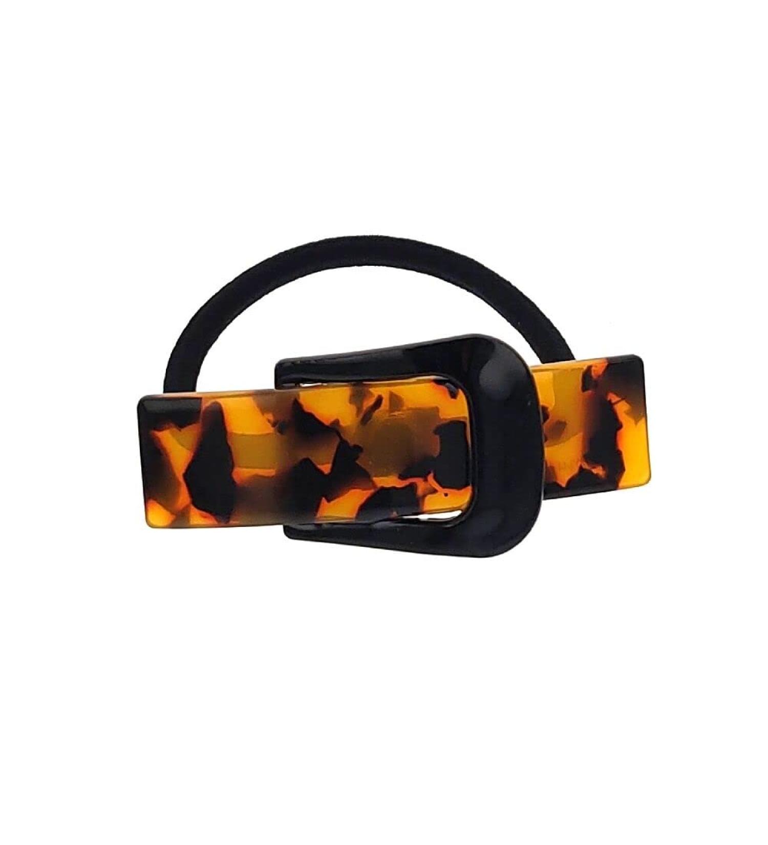 Araban Scrunchie Black Beige Brown Buckle