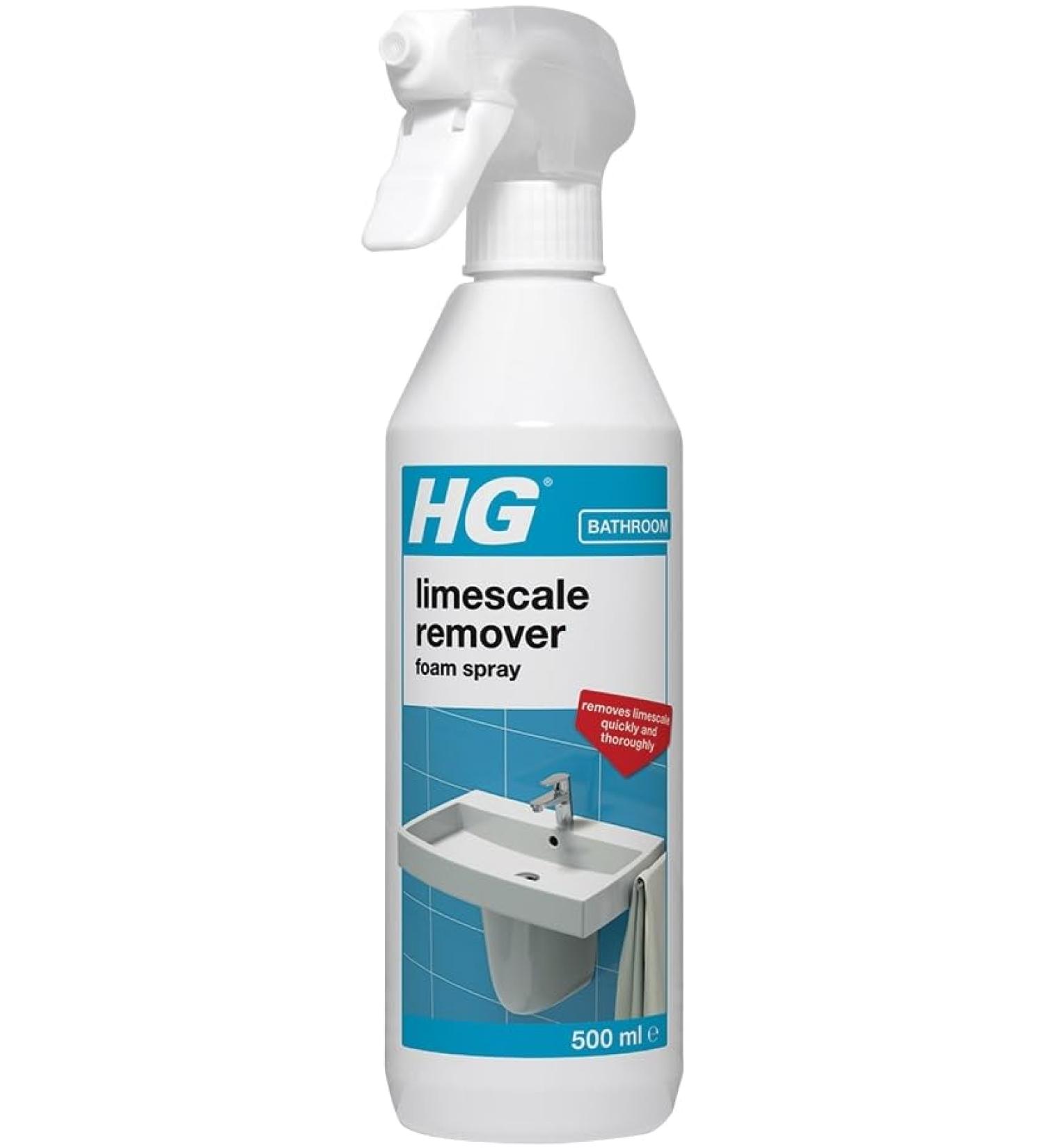 HG 2 X Scale Away Foam Spray 500 ml is a shower limescale remover for the easy and effective removal of limescale