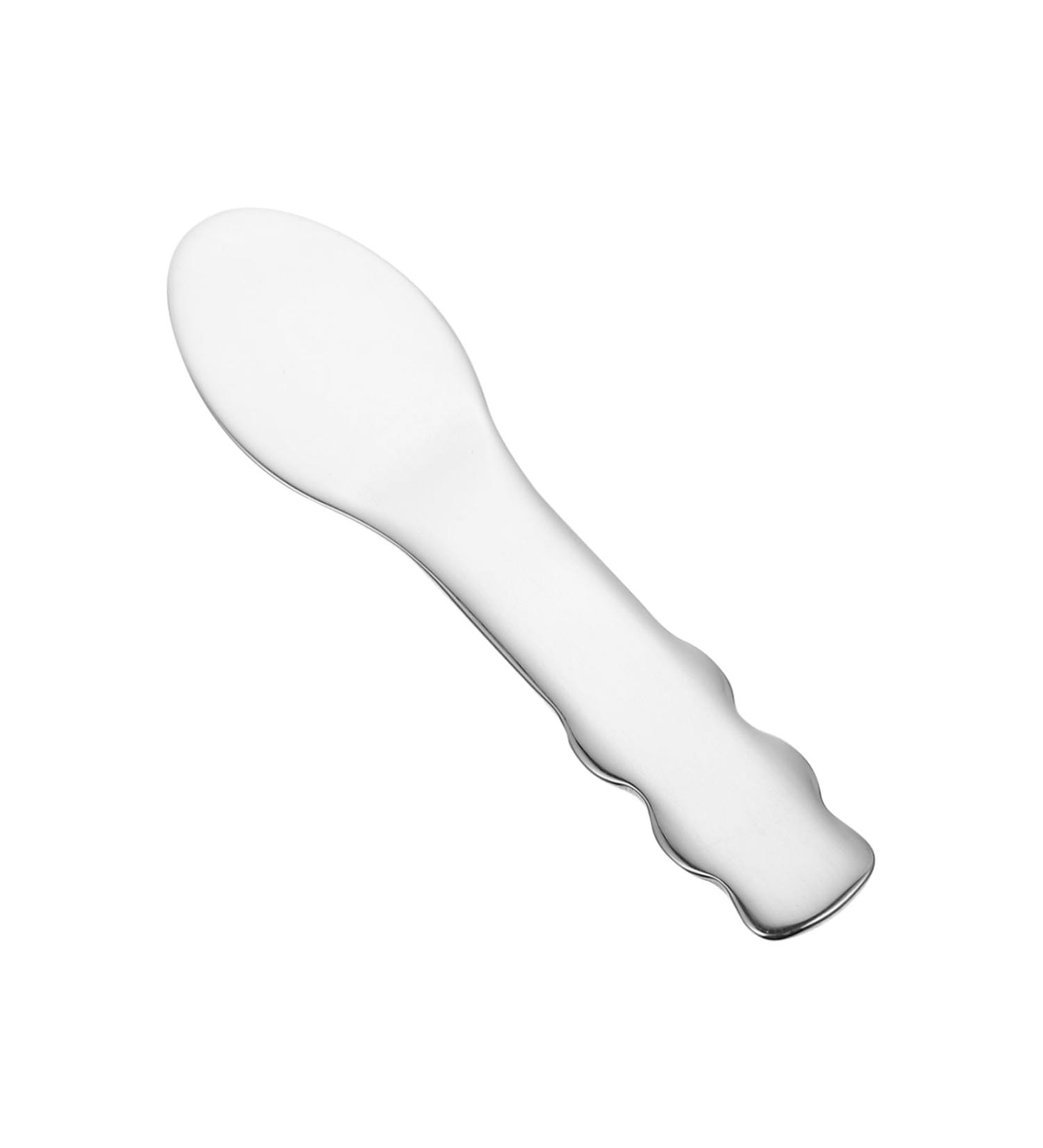 Ipetboom Stainless Steel Spoon Silicone Spoons Skincare Makeup Spoon Stick Tools for Skincare Silicone Brush Eye Cream Make up Spatula Mini Eyes Cream Spoon 6.5x2x0.2cm Silver - Buy Online on GoSupps.com