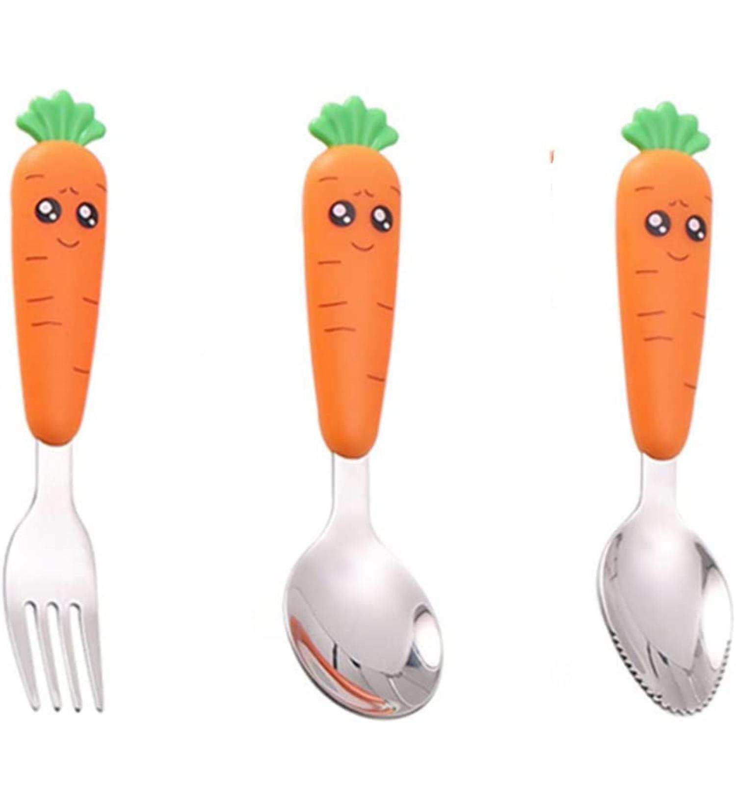 3PC Baby Cutlery Set - Witbicg Baby Learning Spoon for Children | International Shipping Available - Buy Online on GoSupps.com