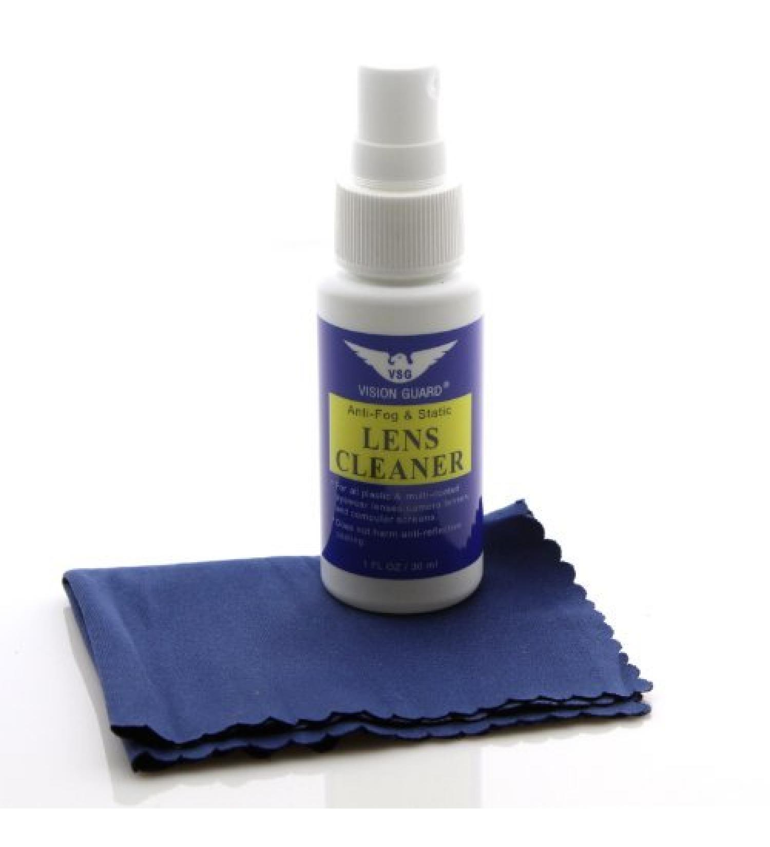 Vision Guard Anti-Fog & Static Lens Cleaner + Cloth (1oz Bottle) 1oz Bottle 0 Millimeters