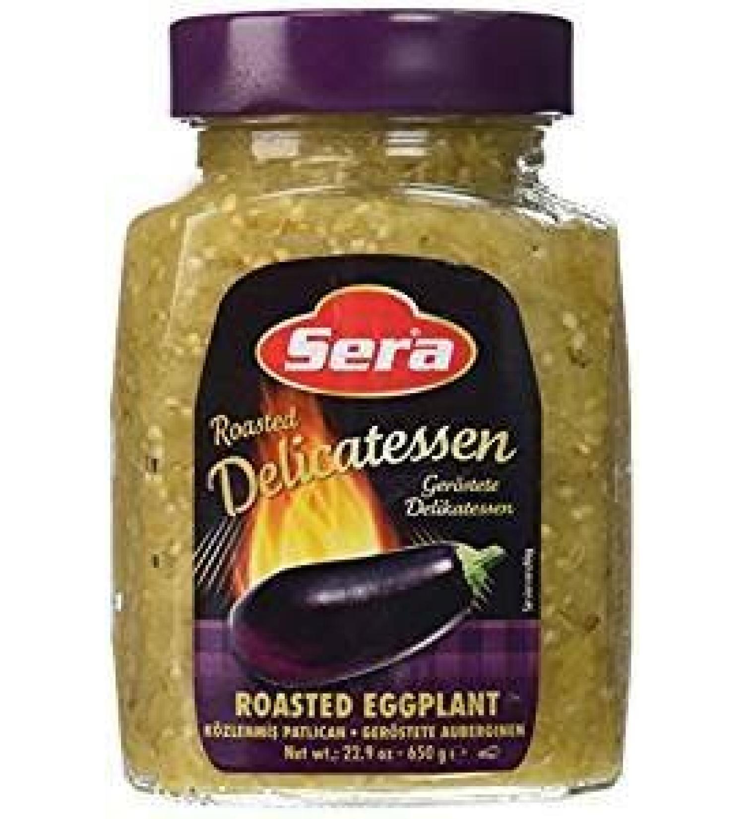 Sera Roasted Delicatessen Roasted Eggplant 23 Oz | Ready to Serve Precooked Eggplant | Smokey Flavor | Perfect for Grilling, Vegetables, Meats, Sandwiches! | Kosher (6 PACK)