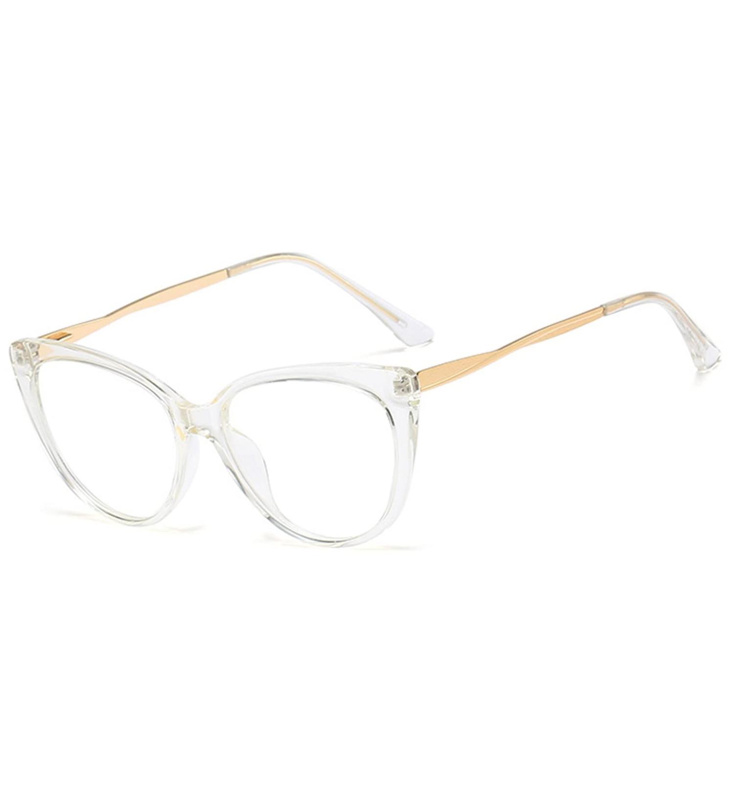 Xiaoyue Oversized TR90 Cat Eye Reading Glasses - Womens Blue Light Filter - Clear 1.5x - Spring Hinge | International Shipping - Buy Online on GoSupps.com