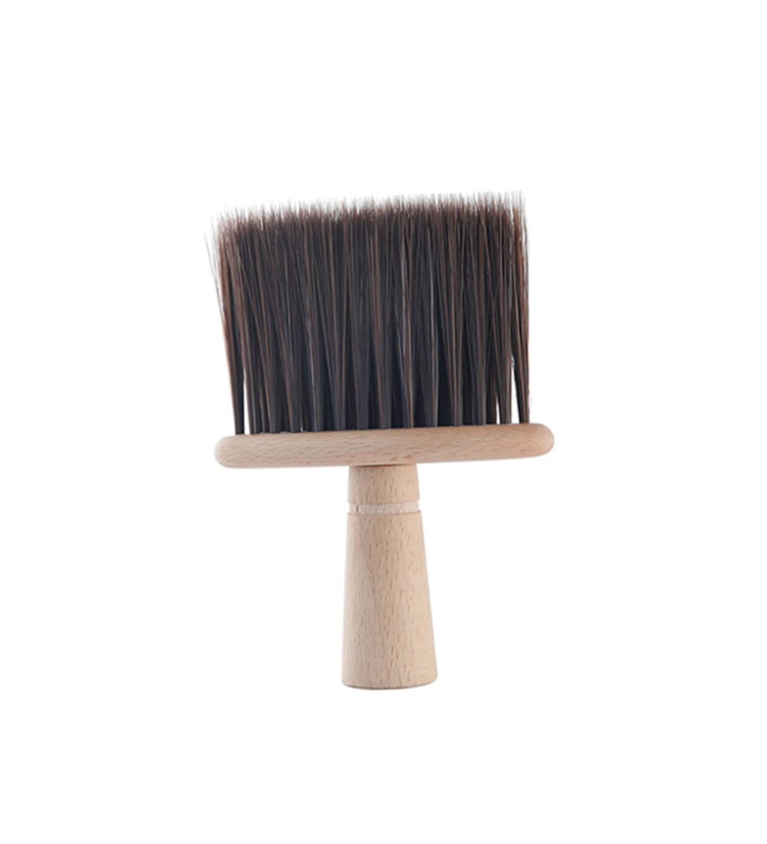 1pc Vintage Hair Brush for Broken Hair & Facial Cleaning - Wooden Hair Duster for Salons & Shaving - Brown Hair Removal Brush - Buy Online on GoSupps.com
