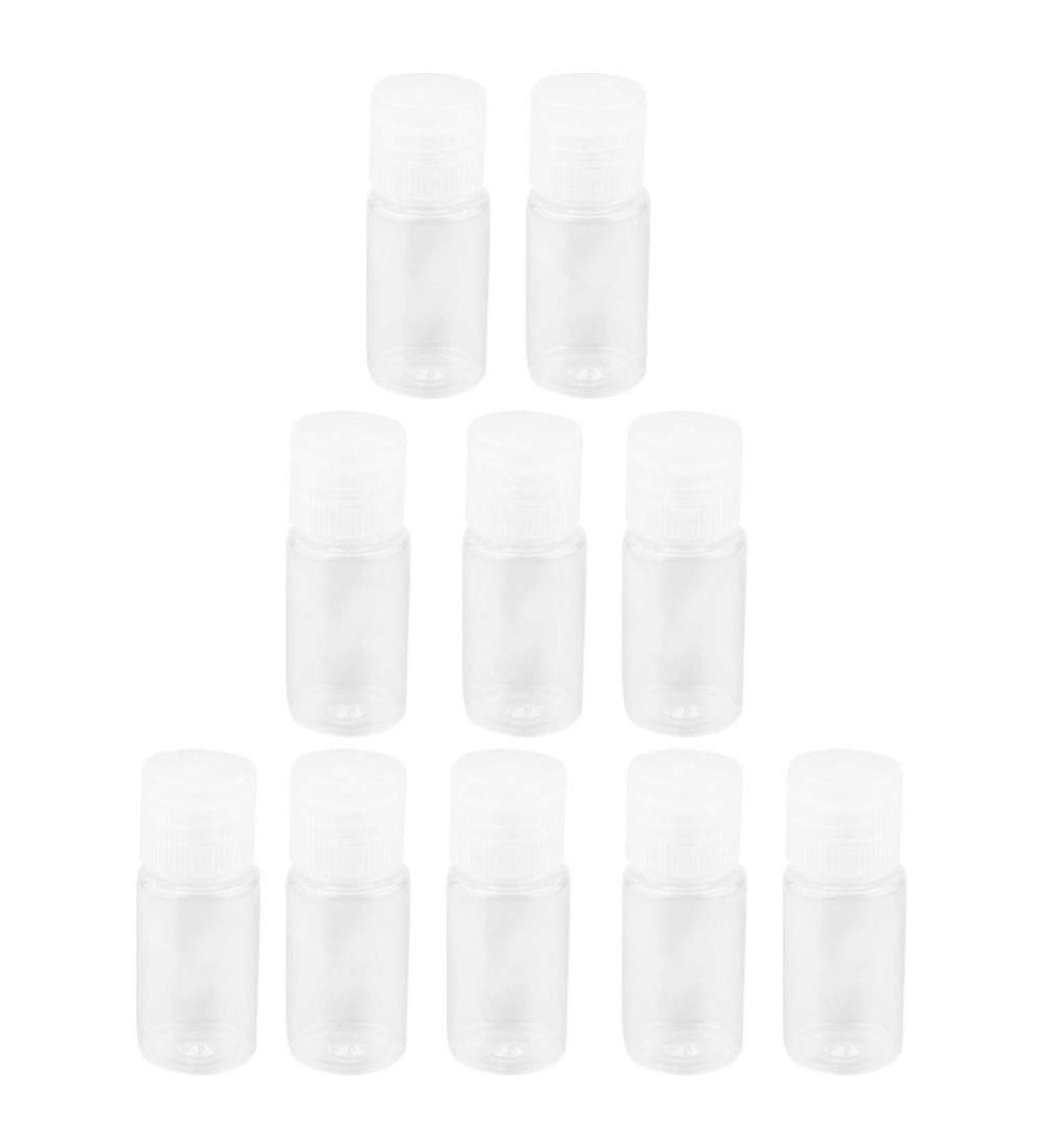 Fomiyes Transparent Travel Bottles - 24 Pack 10ml Squeeze Containers for Cream Liquid Soap & Detergent - Folding Lock Design for Women - Buy Online on GoSupps.com