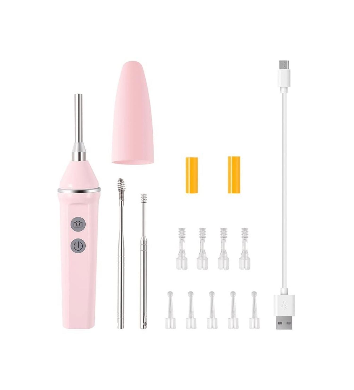 Yannies 3.9mm WiFi Ear Wax Removal Endoscope 5MP Camera - Pink | Portable Visual Ear Cleaner for Adults, Kids & Pets - Buy Online on GoSupps.com