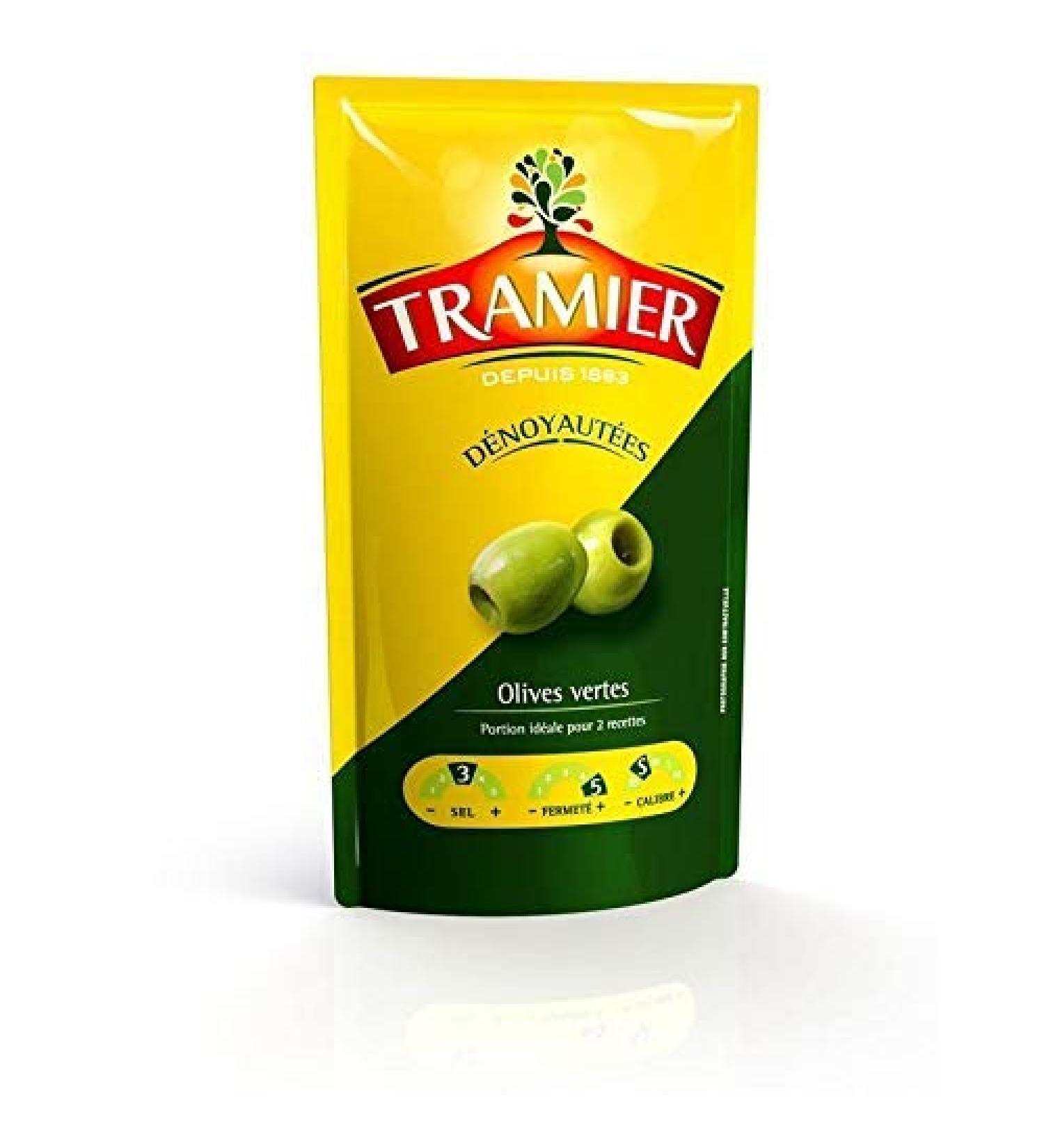 TRAMIER - Pitted Green Olives 320G - Pack of 4 - free delivery