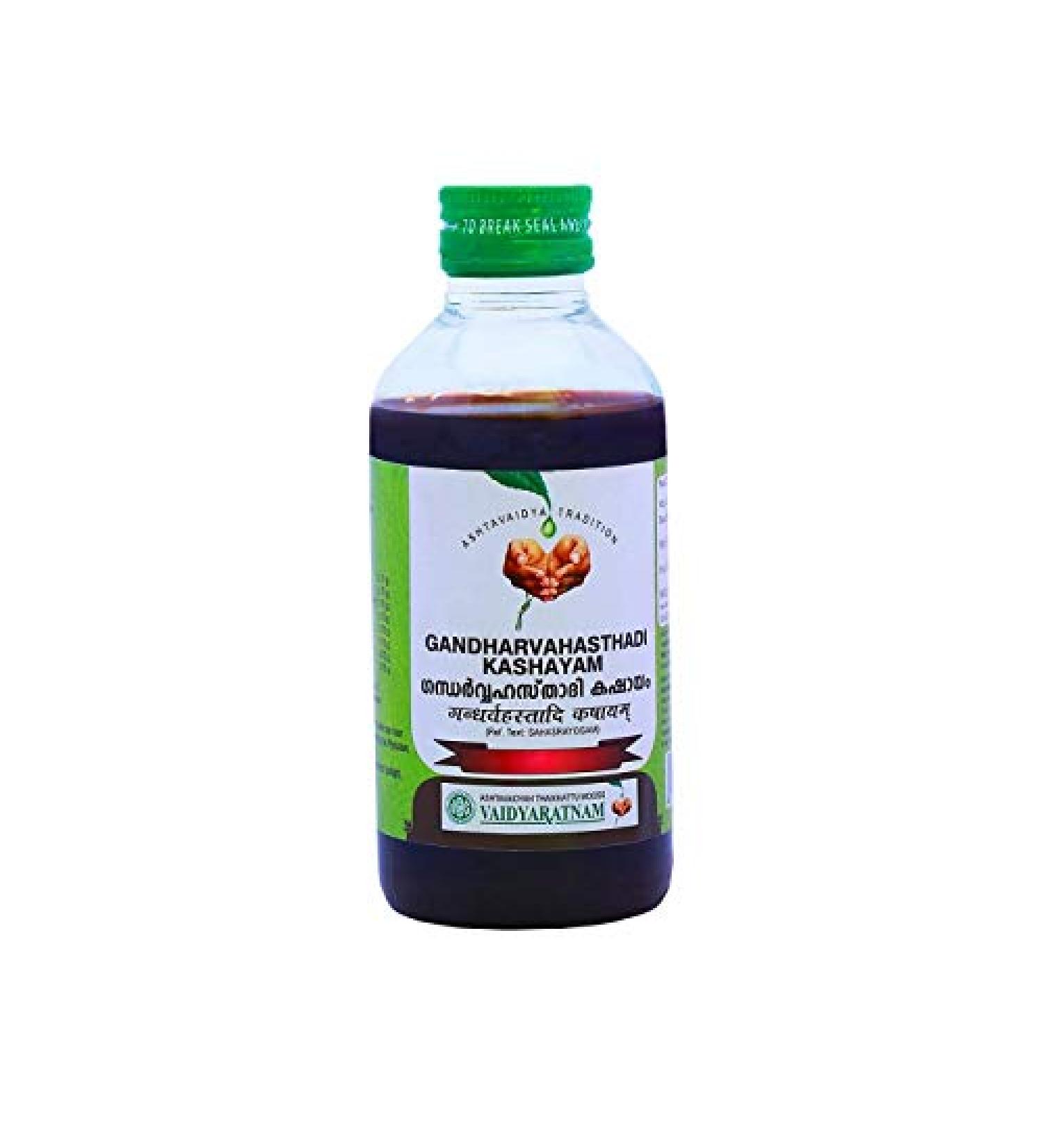 Set of 2 Vaidyaratnam Oushadhasala GANDHARVAHASTHADI KASHAYAM (200 ml) – by Venus.Exports