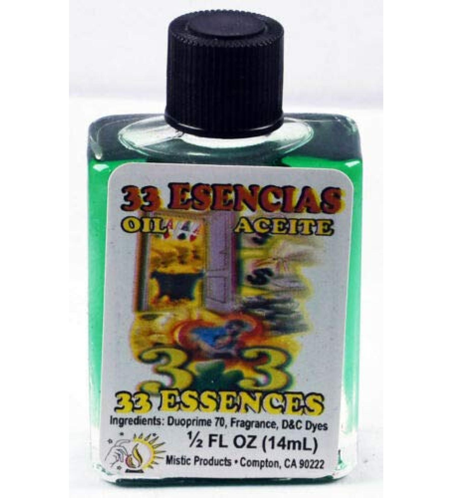 6 PIECES BRYBRADAN 33 ESSENCES SPIRITUAL OIL 33 ESENCIAS ACEITE ESPIRITUAL -1/2 FL OZ 14.7ML