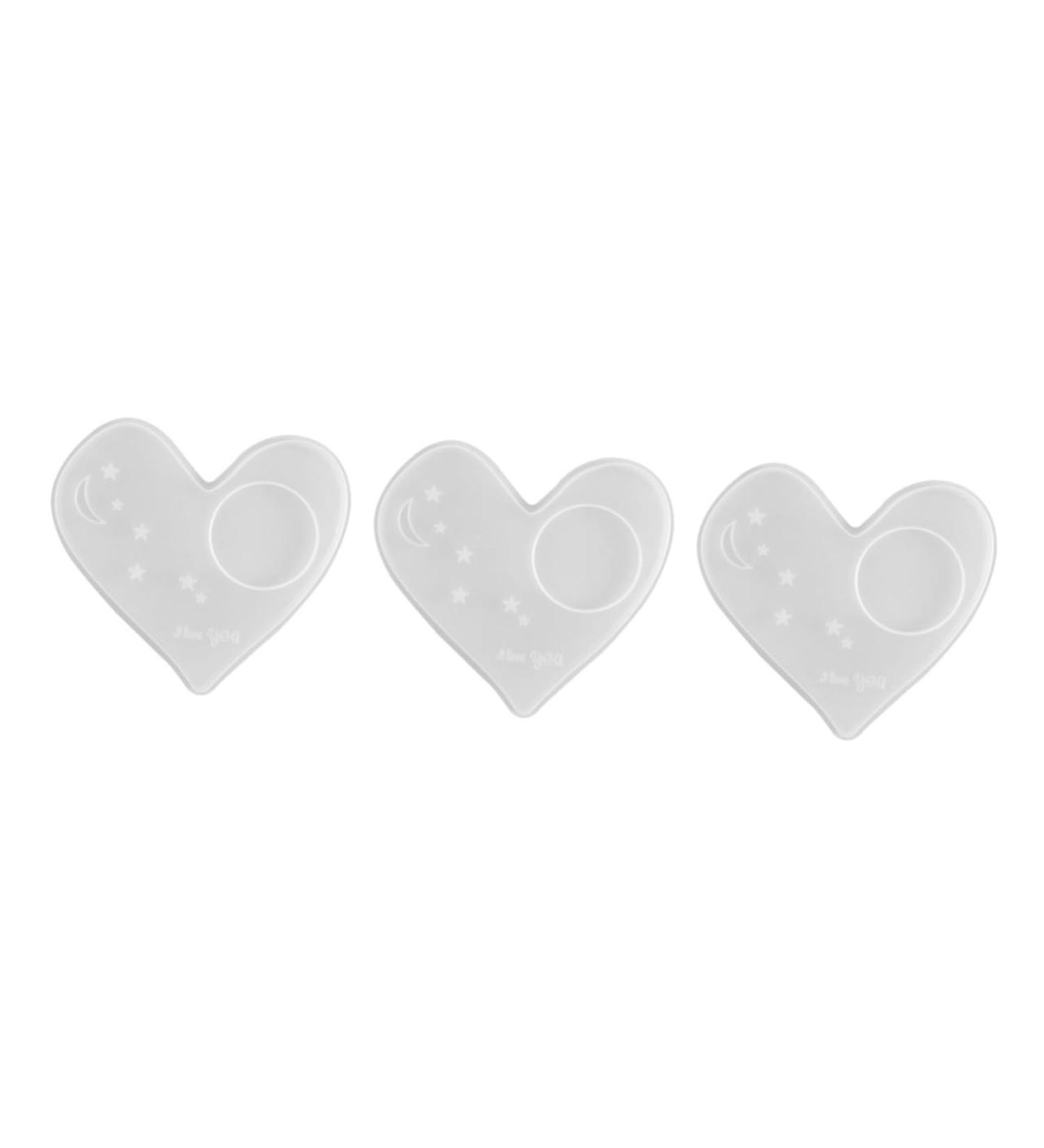 NUOBESTY 3pcs Silicone Molds Creative Stand DIY Cup Mold Epoxy Shape Crystal Heart Mug Whitex3pcs 13.6X13CMx3pcs - Buy Online on GoSupps.com