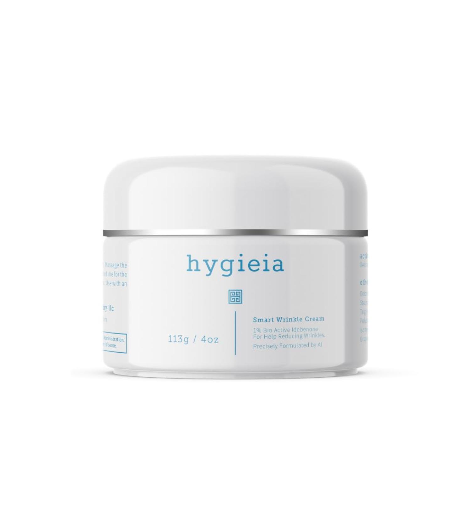 Hygieia + Smart Wrinkle Cream | Liposomal Anti-Aging Face Moisturizer with Bio Active 1% Idebenone Retinol (Vitamin A) Hyaluronic Acid | Deeply Penetrating Hydration for Fine Lines & Wrinkles | 4 oz - Buy Online on GoSupps.com
