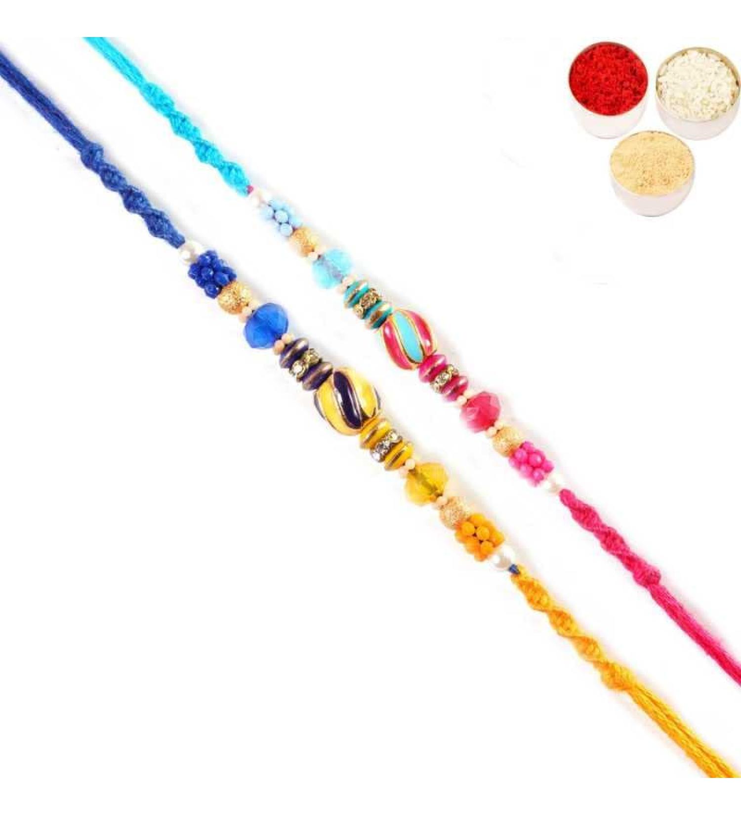 Ghasitaram Gifts Rakhi for Brother Rakhis Online Set of 2 mbh333a Rakhis - Buy Online on GoSupps.com