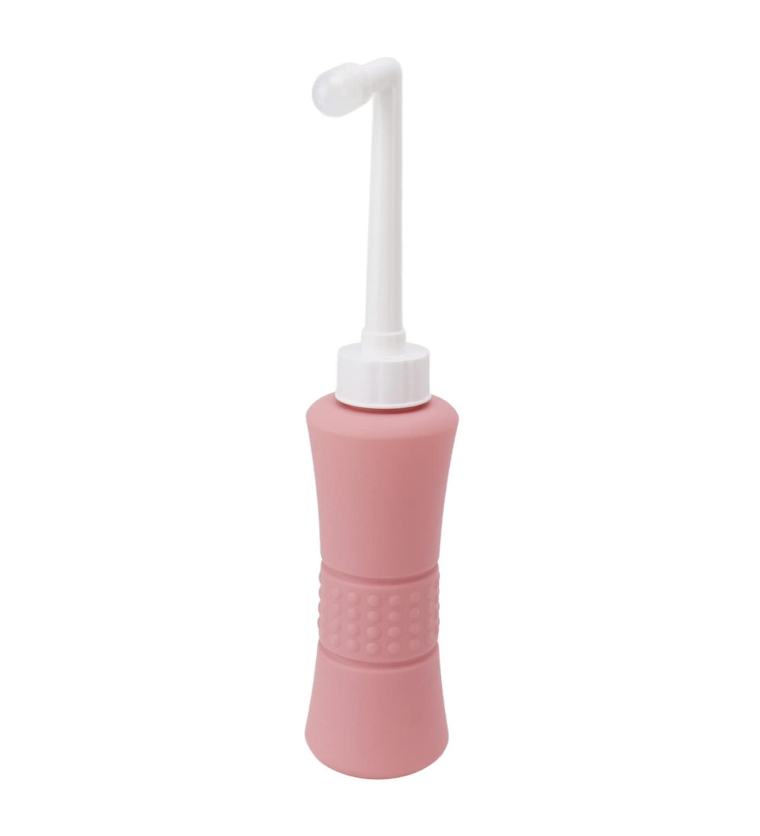 Vaginal Shower Bidet 500ml | Elbow Toilet Bidet & Bathroom Cleaner | Pink - Buy Online on GoSupps.com