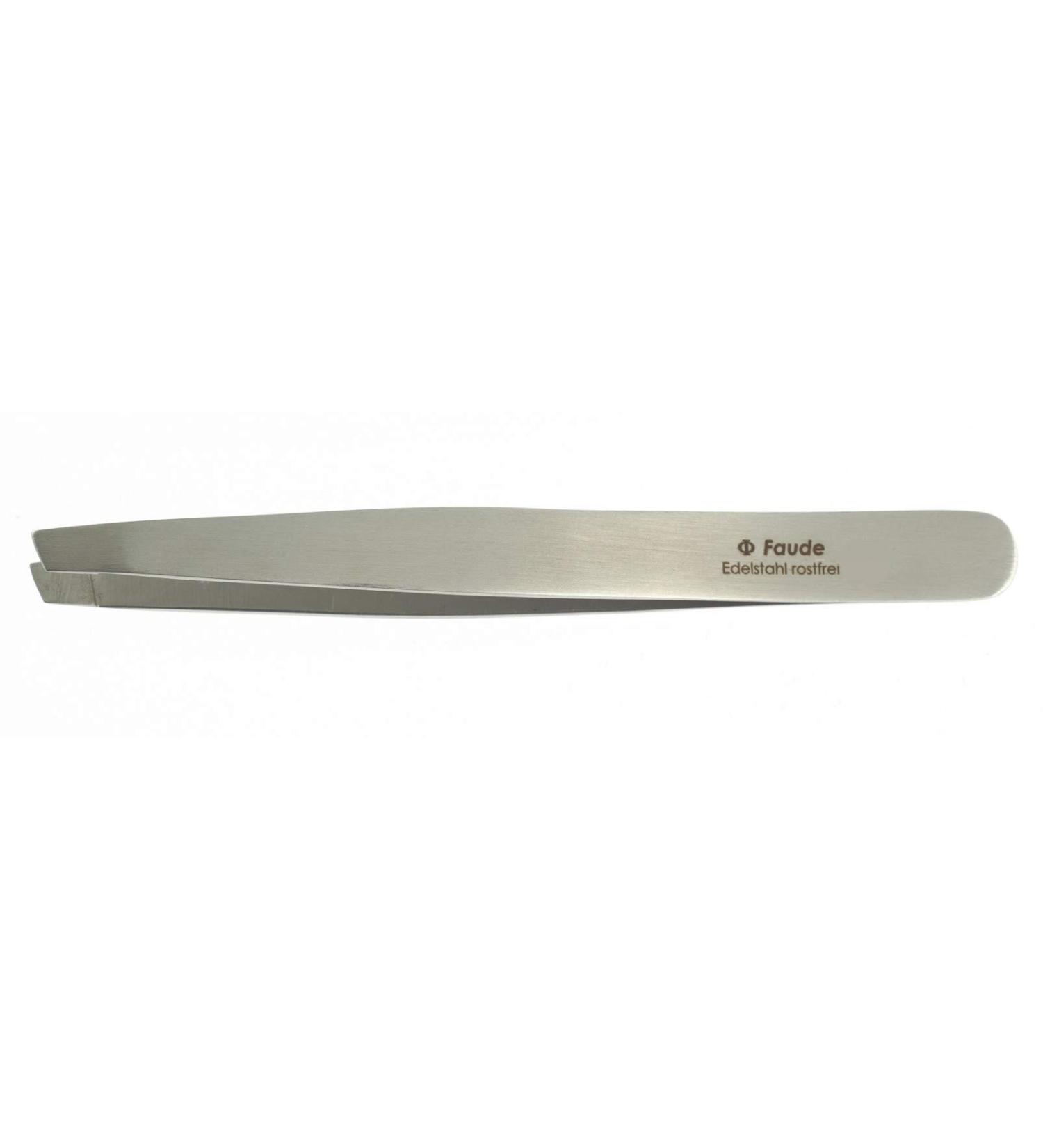 Faude Cosmetic Tweezers 9.5cm slanted 4.5mm wide