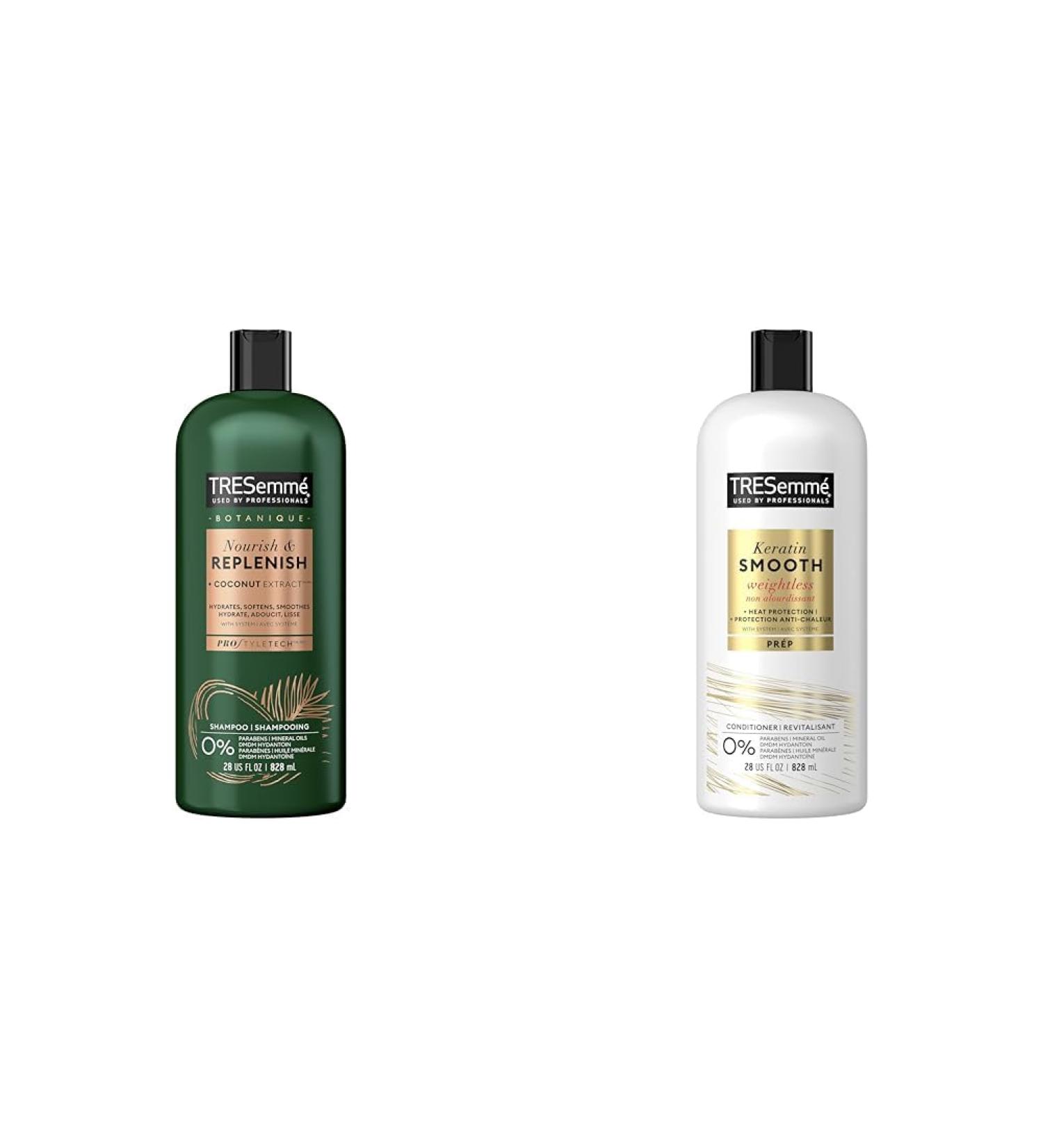 TRESemm Botanique Nourish & Replenish Shampoo & Keratin Smooth Conditioner for frizzy hair Lamellar Discipline formulated with Pro Style Technology 828 ml - Buy Online on GoSupps.com