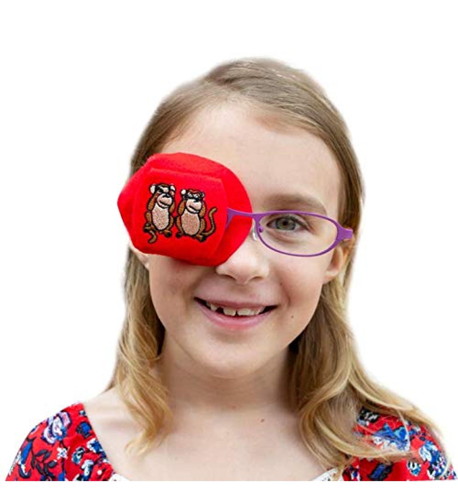 Kids' Eye Patch for Amblyopia Treatment - Fun Monkey Designs for Lazy Eye Recovery - Buy Online on GoSupps.com